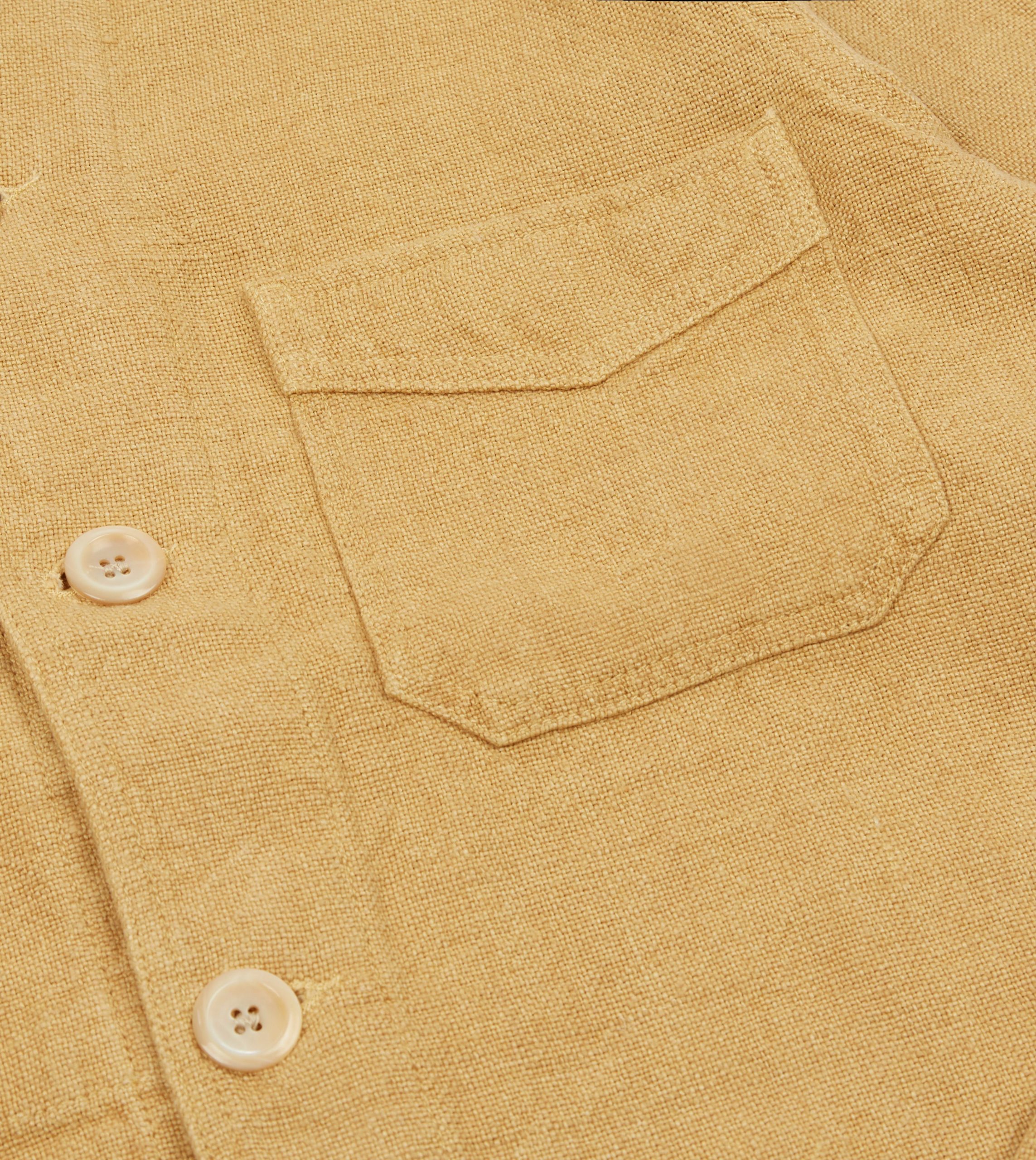 Sand Linen Five-Pocket Chore Jacket - Image 4