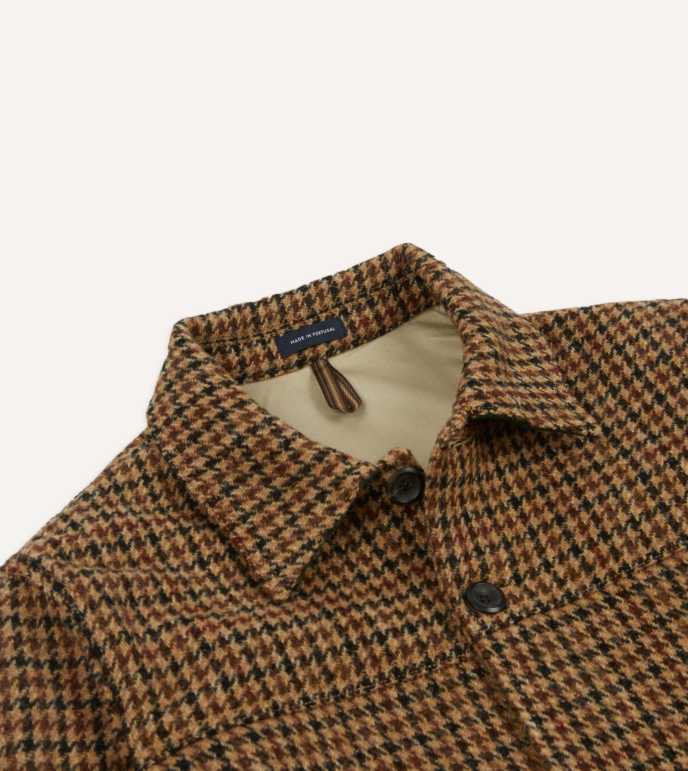 Houndstooth Check Harris Tweed Donkey Jacket - Image 3