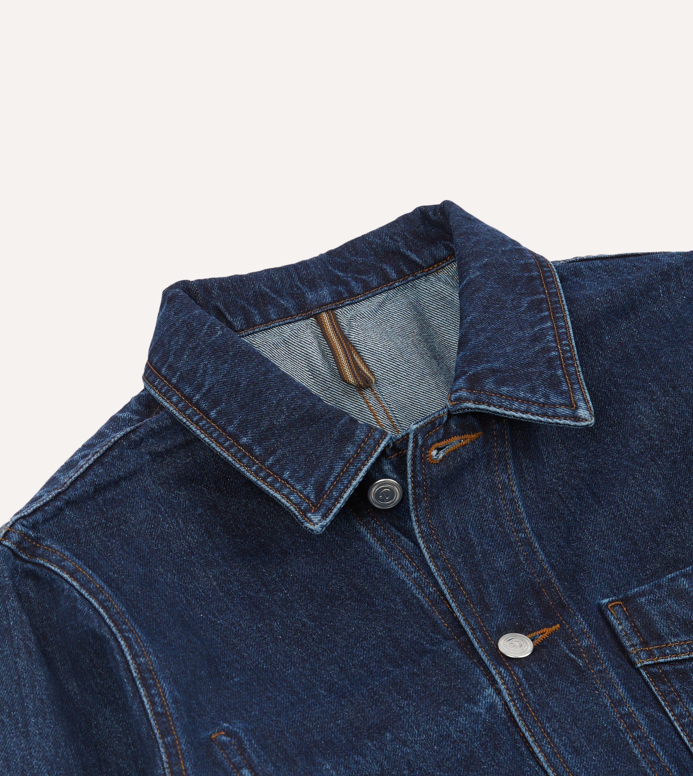 Stone Wash Denim Work Jacket - Image 3