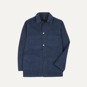 Navy Cotton Duck Canvas Five-Pocket Chore Jacket