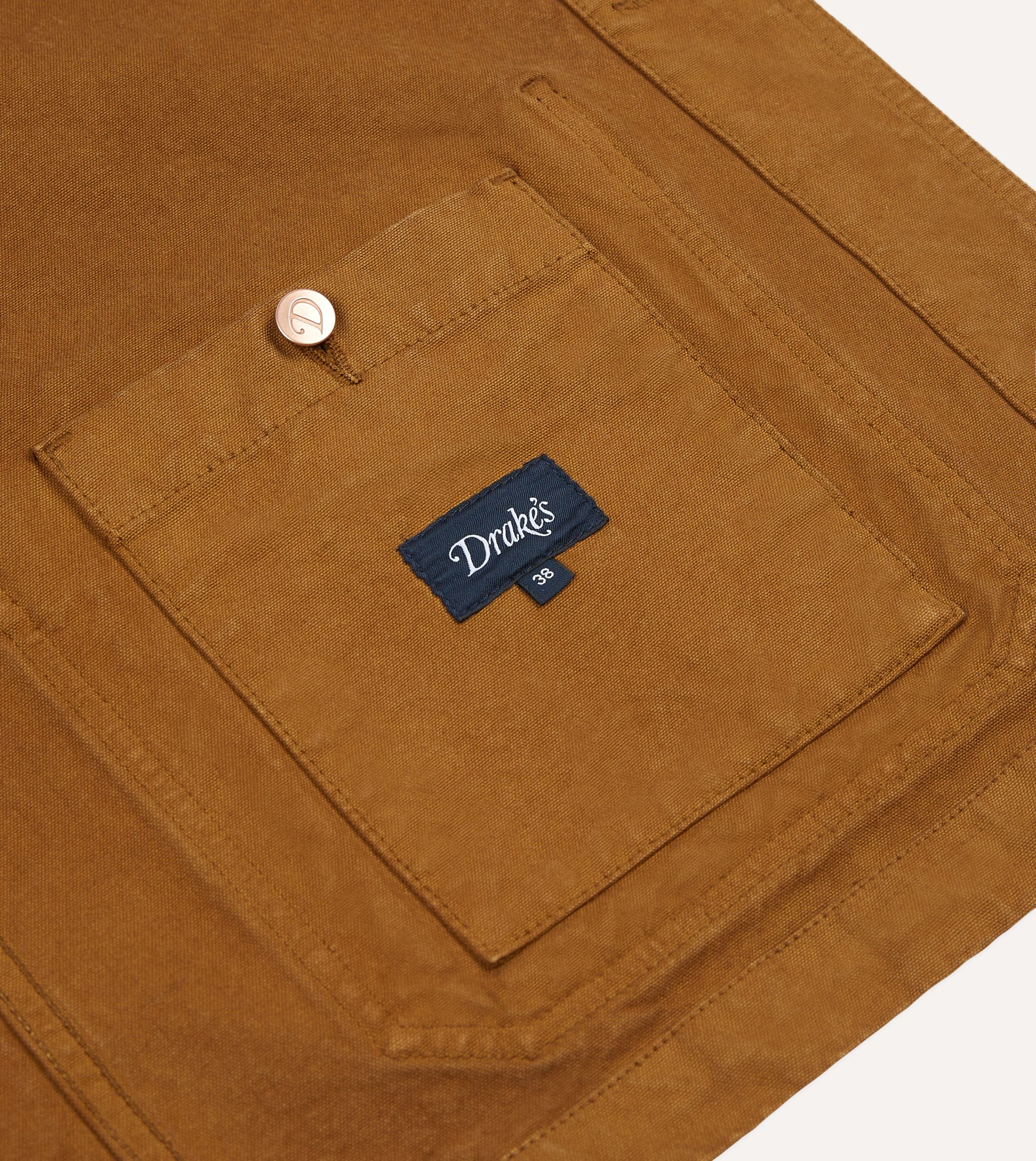 Tobacco Cotton Duck Canvas Five-Pocket Chore Jacket - Image 7