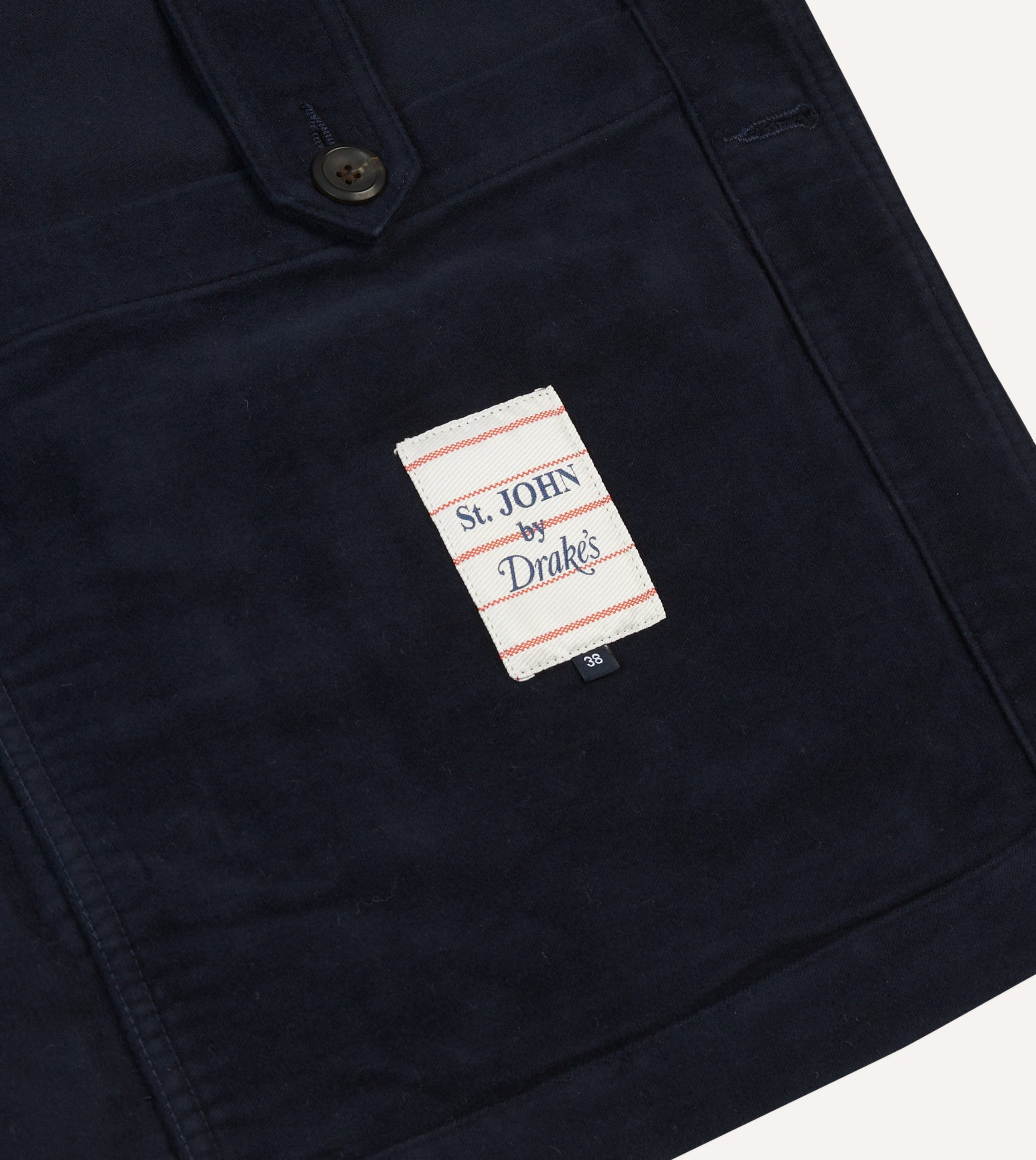 St. JOHN by Drake's Navy Moleskin Five-Pocket Chore Jacket - Image 7