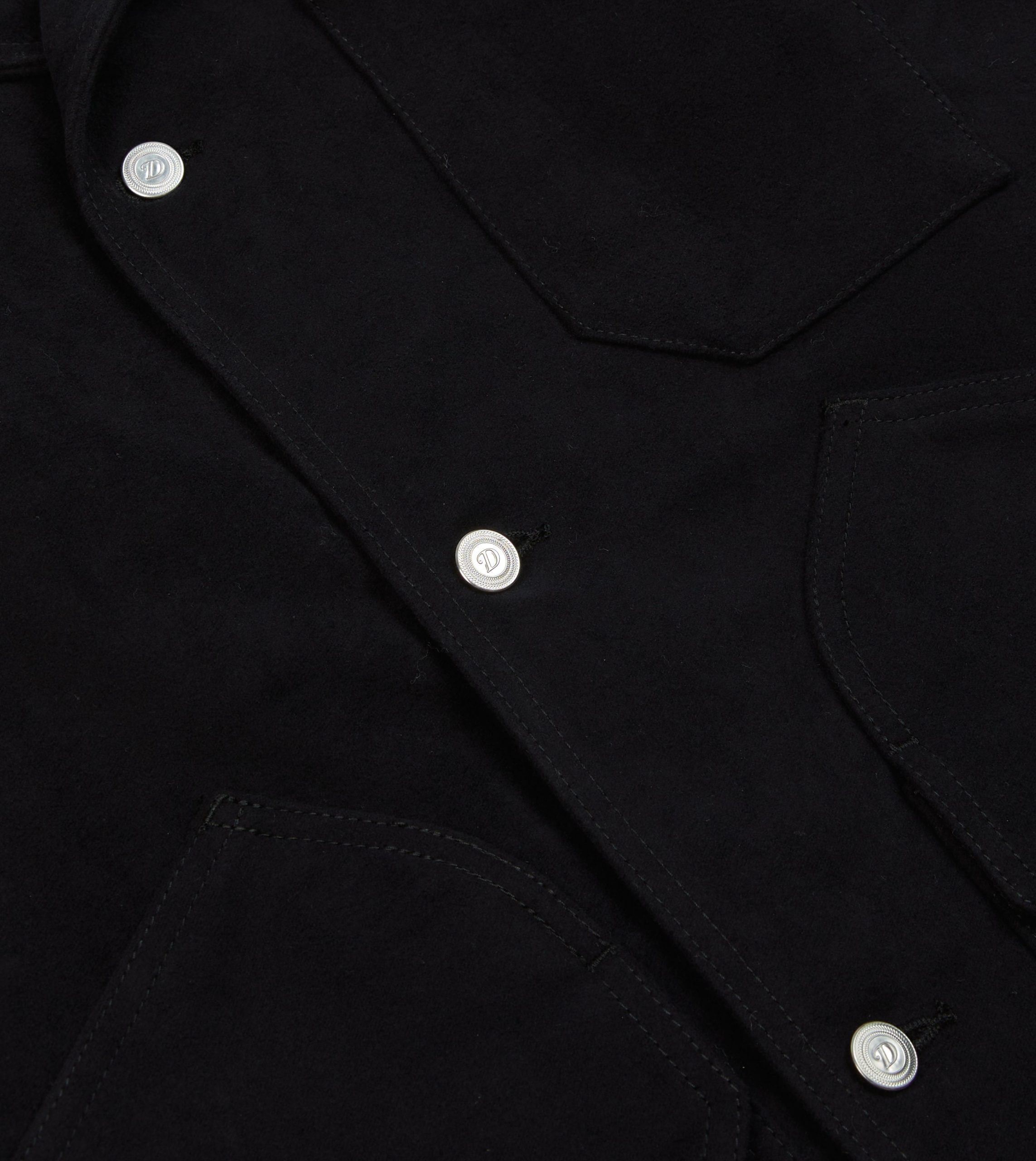 Dark Navy Moleskin Utility Jacket - Image 6