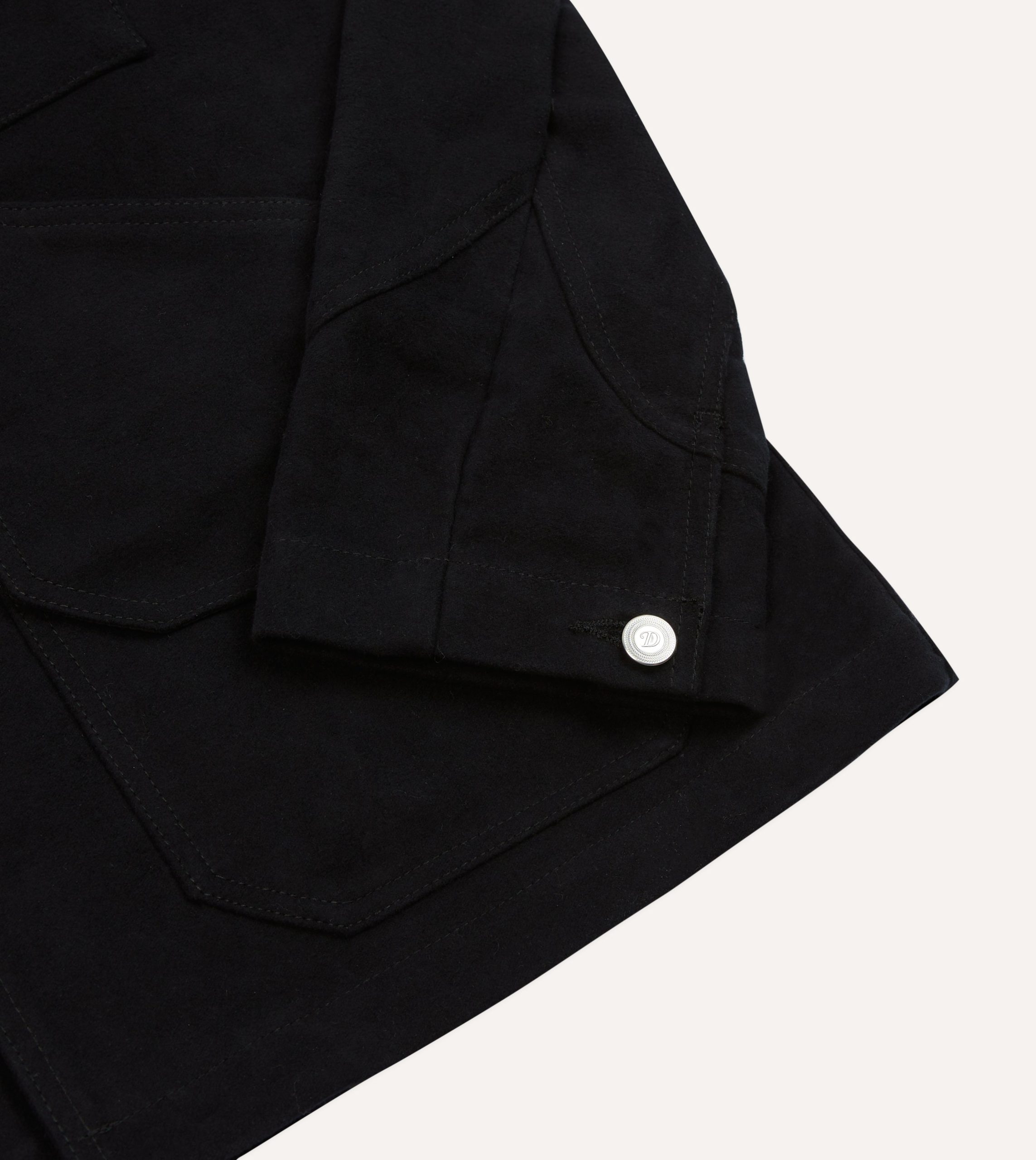 Dark Navy Moleskin Utility Jacket - Image 7