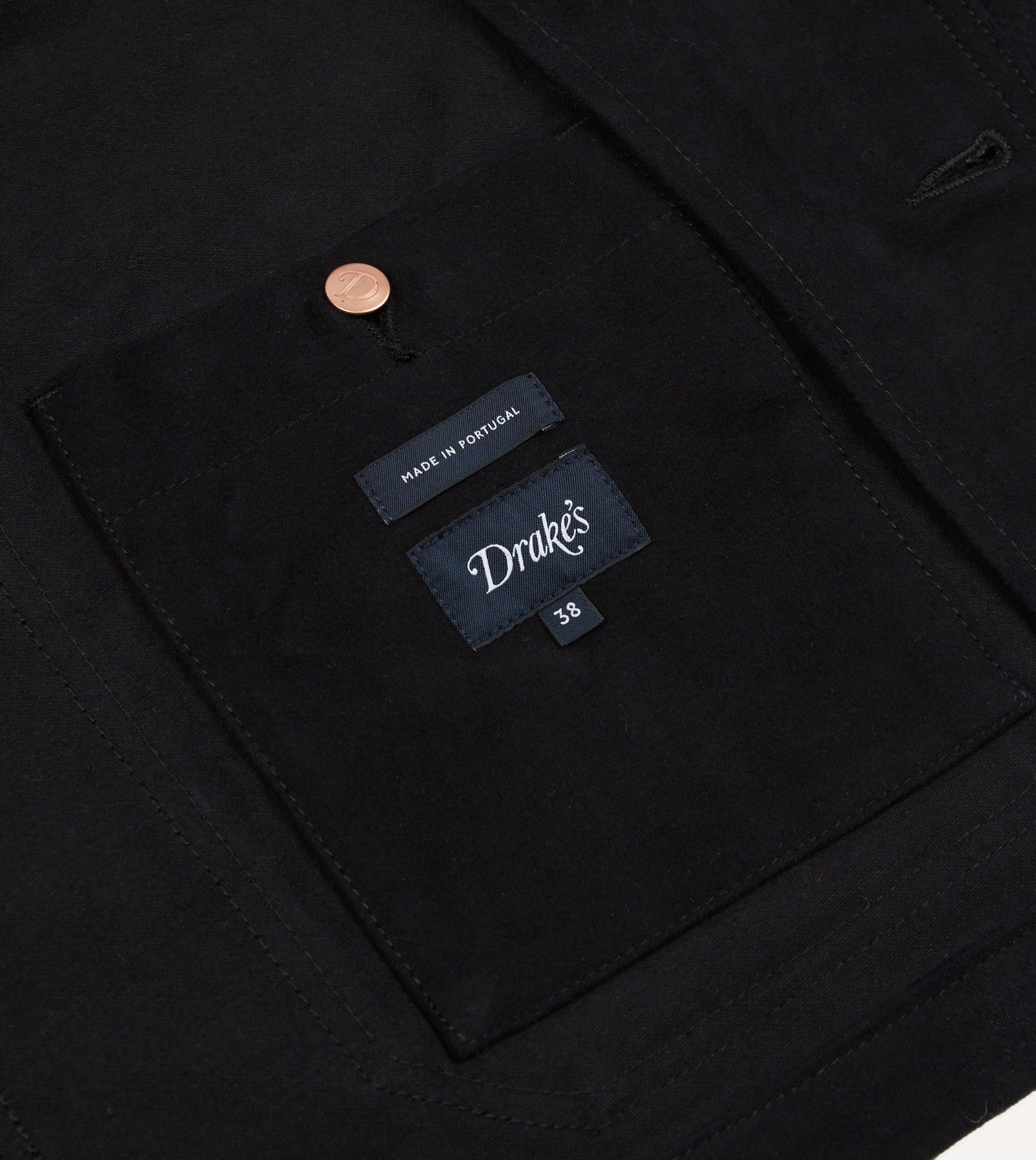 Dark Navy Moleskin Utility Jacket - Image 9