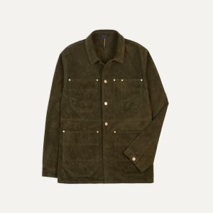 Olive Suede Welder Jacket