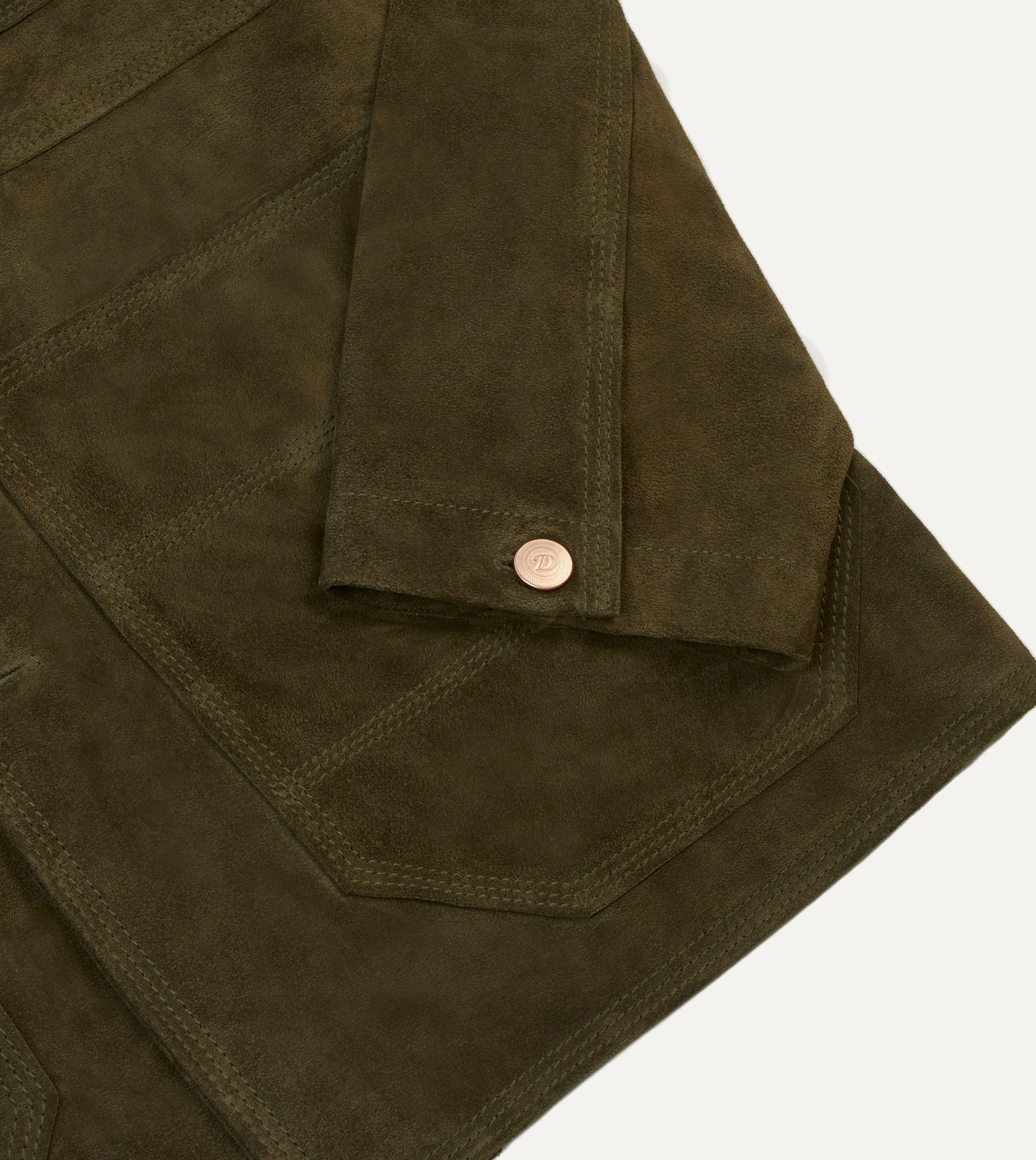 Olive Suede Welder Jacket - Image 5