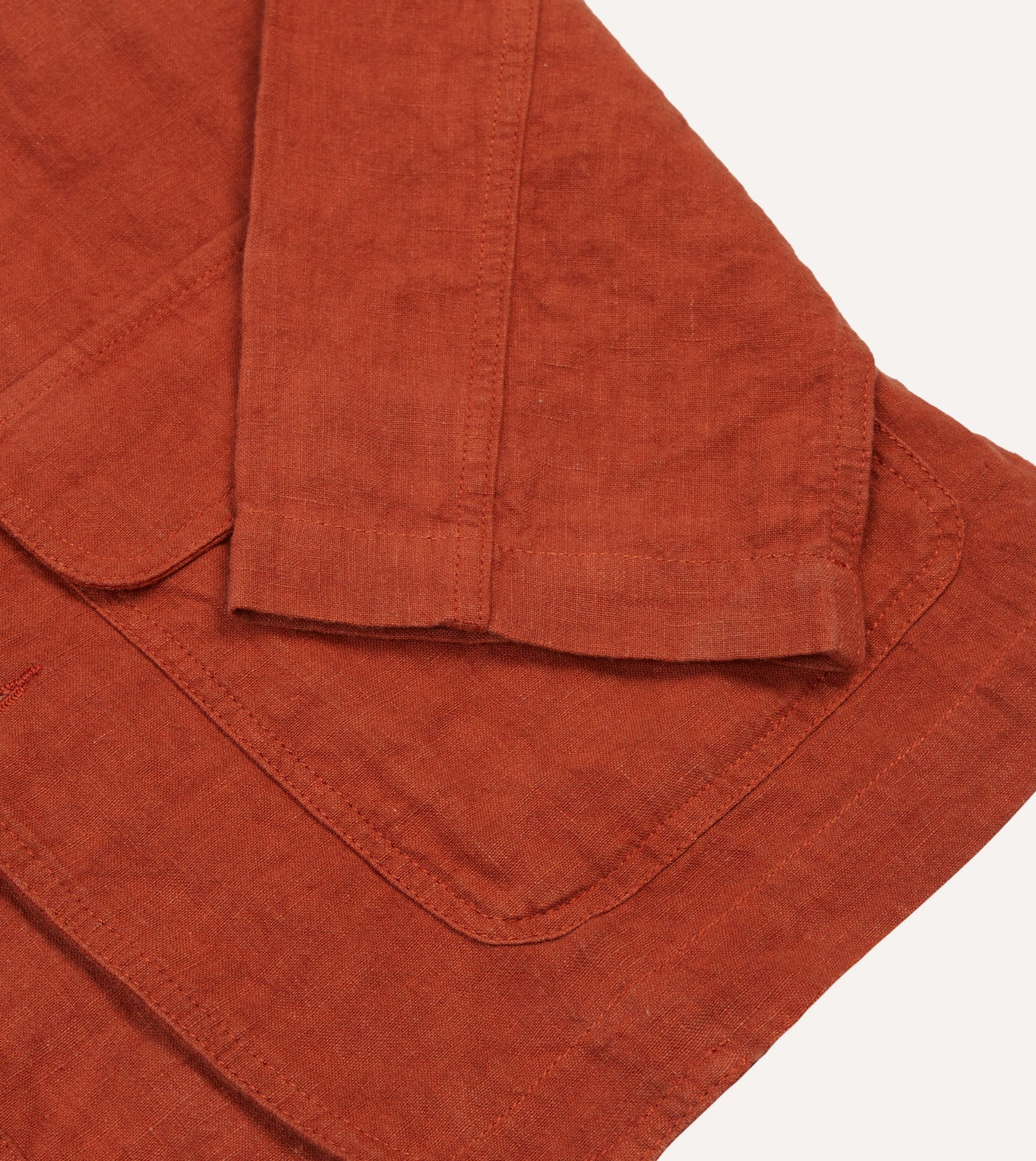 Rust Linen Forestiere Jacket - Image 5
