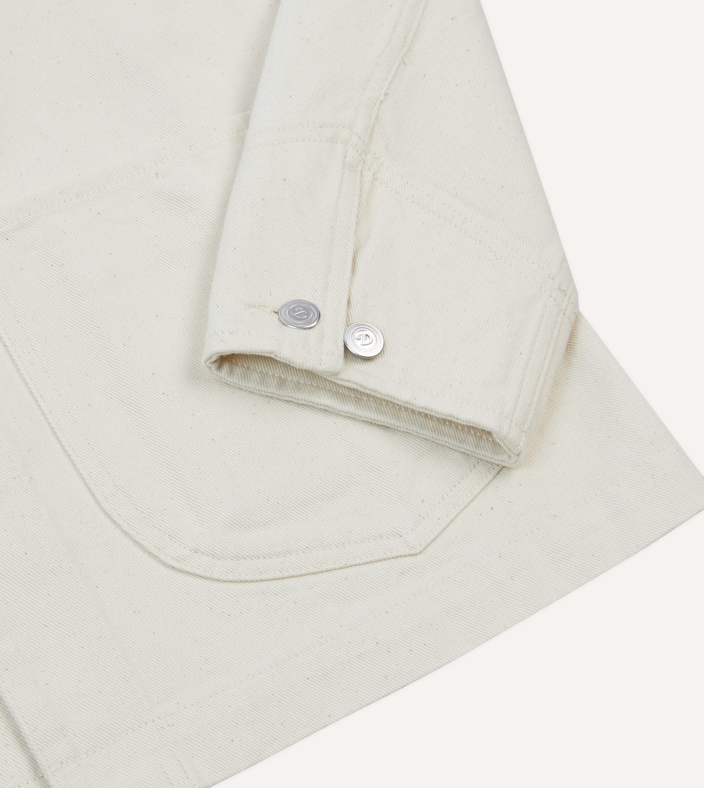 Ecru Denim Western Chore Jacket - Image 4