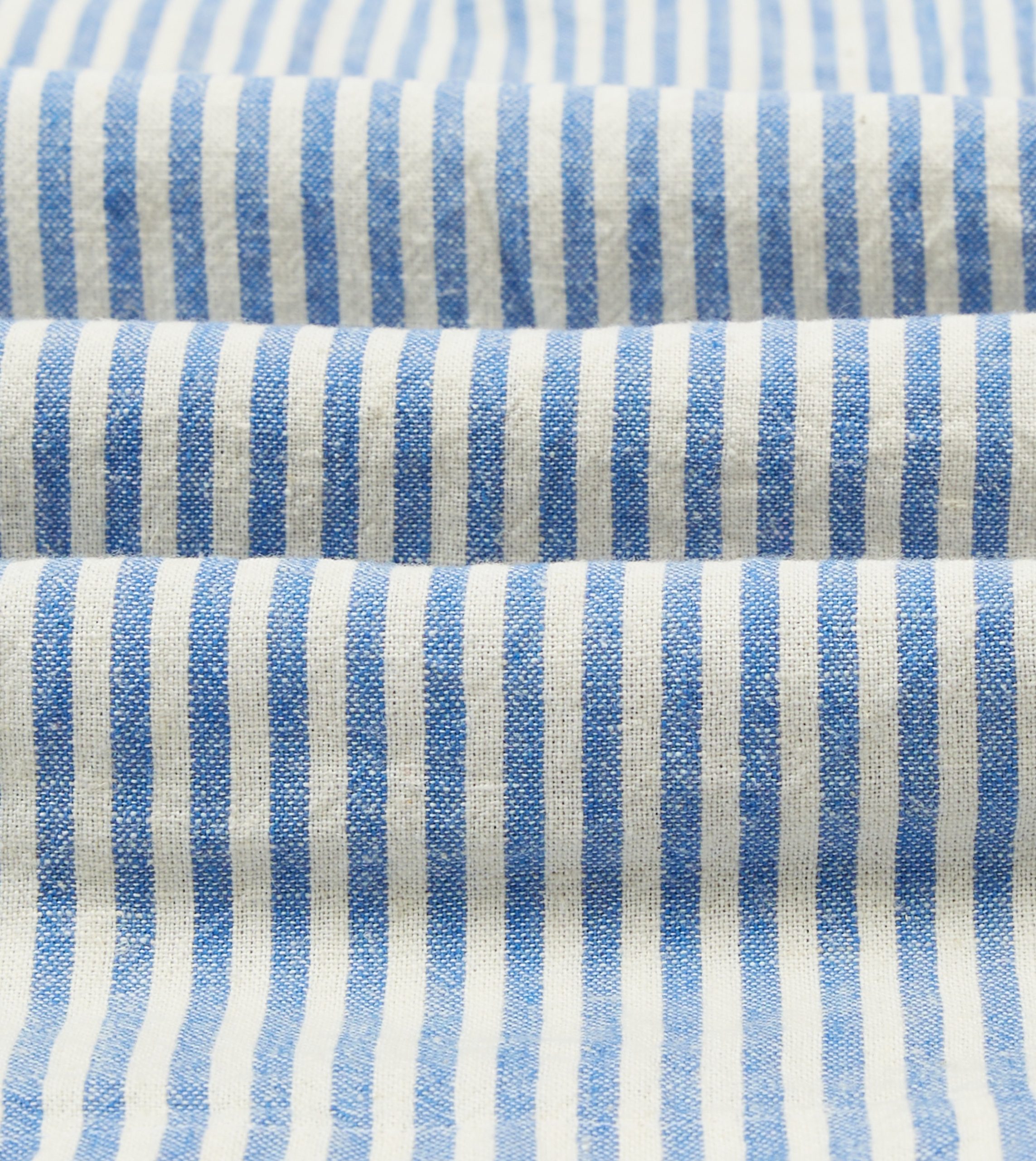 Blue and Ecru Stripe Tie Front Lightweight Overshirt - Image 2