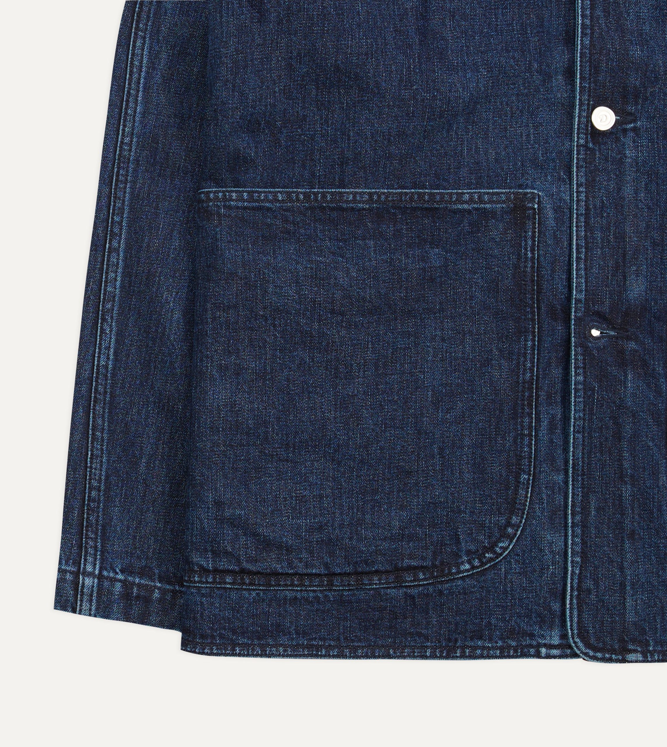 Indigo Wash Denim Field Jacket - Image 5