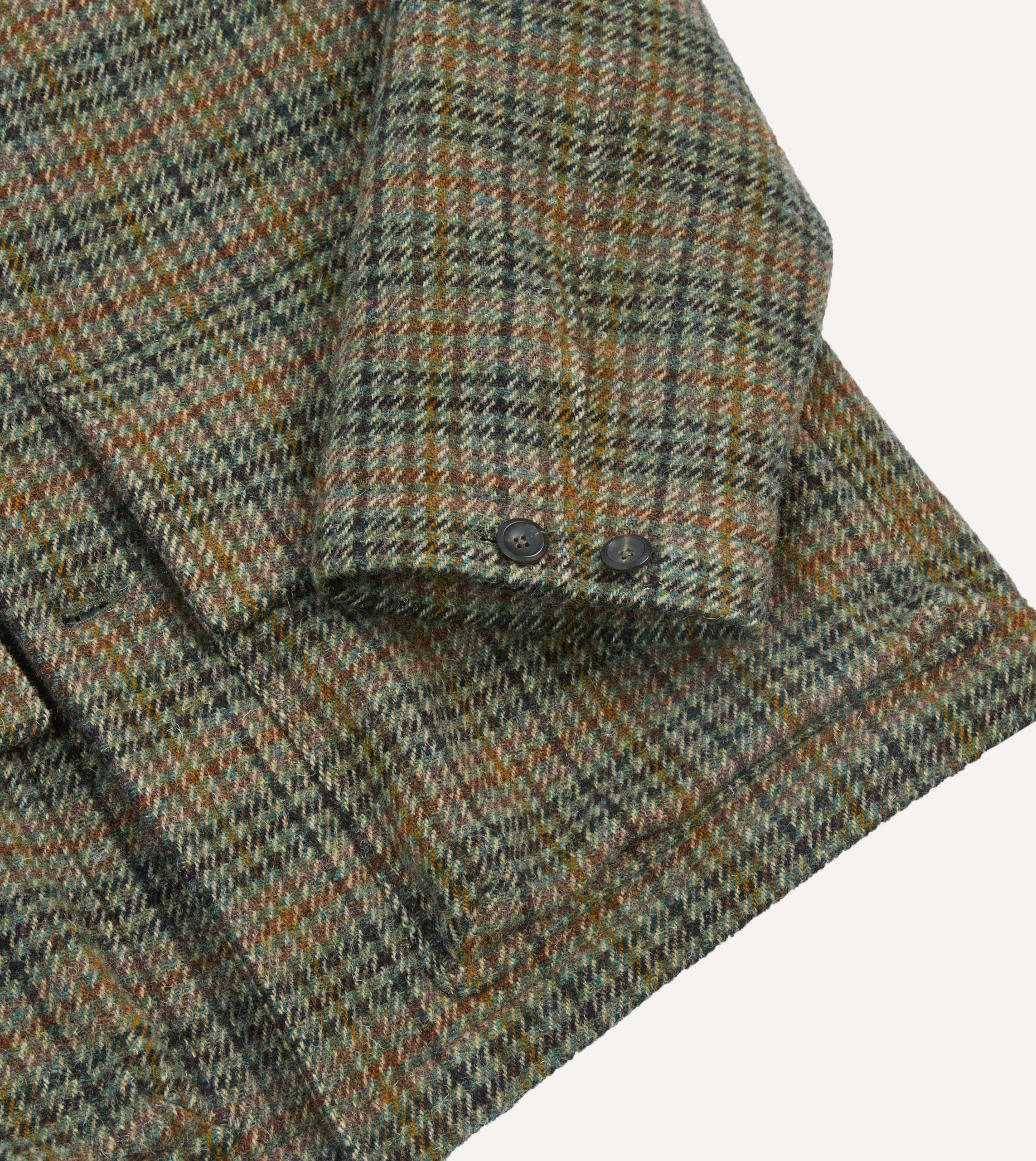 Green Check Tweed Donkey Jacket - Image 4