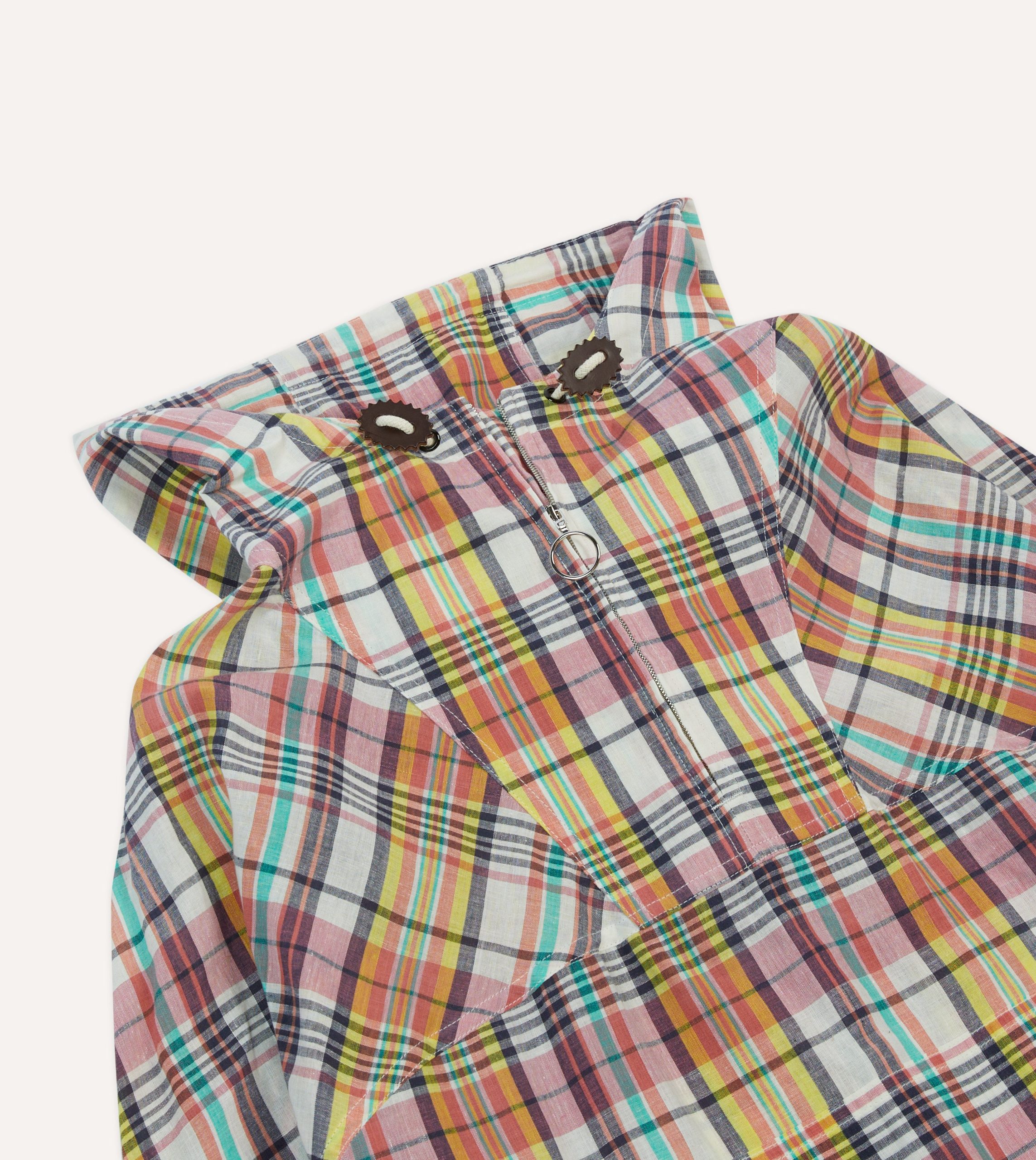 Waxed Madras Cotton Surf Cagoule - Image 3