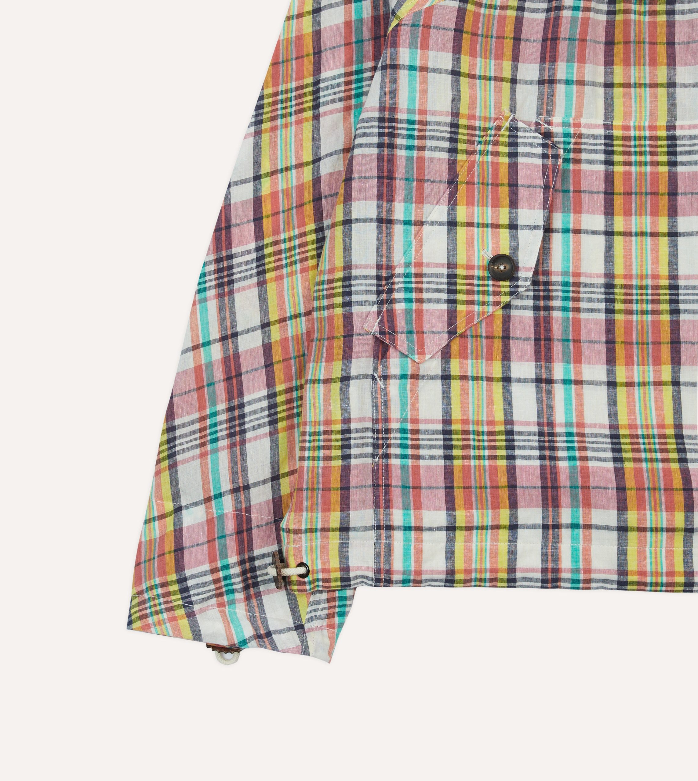 Waxed Madras Cotton Surf Cagoule - Image 5