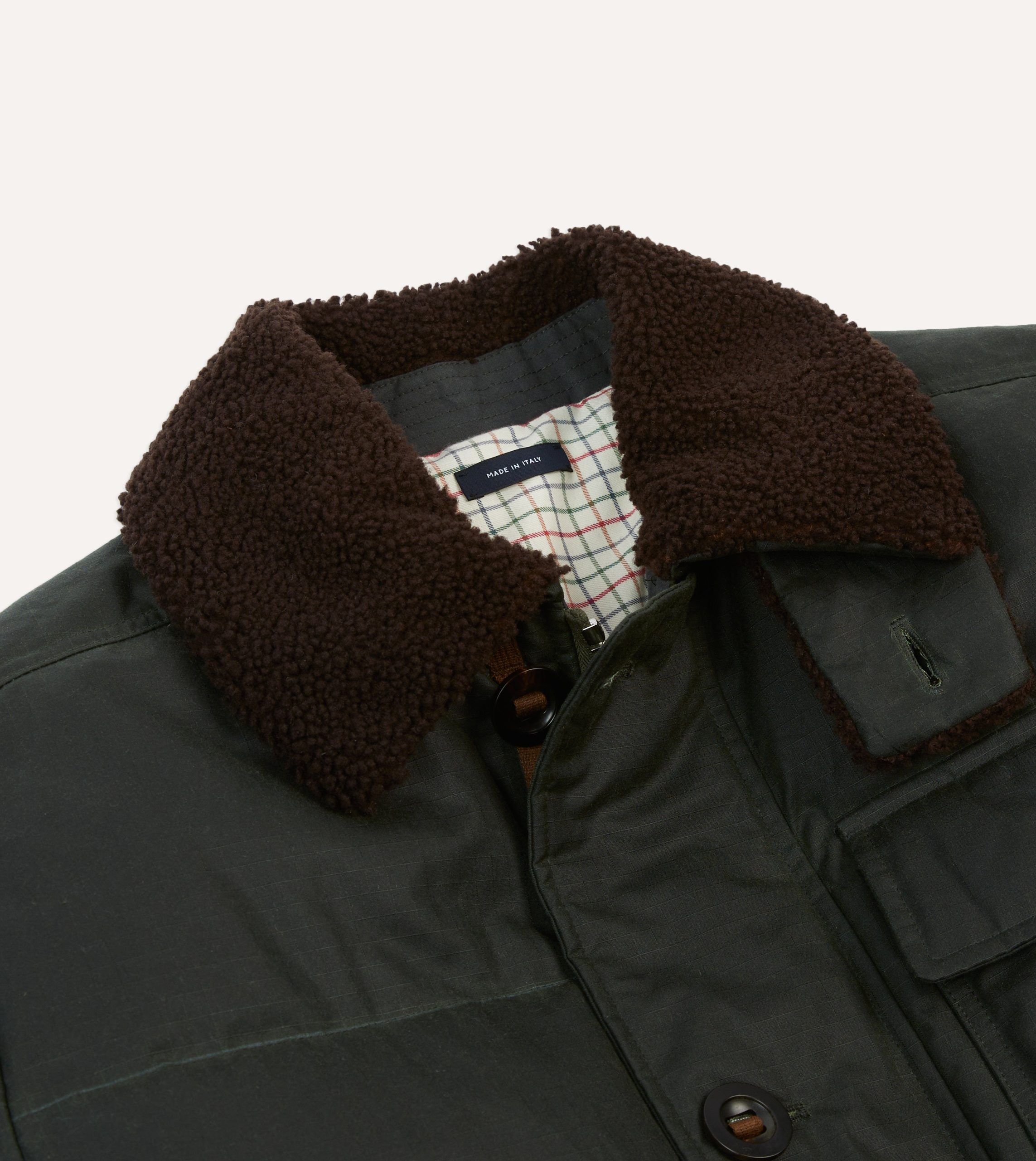 Green Waxed Cotton Expedition Parka - Image 3