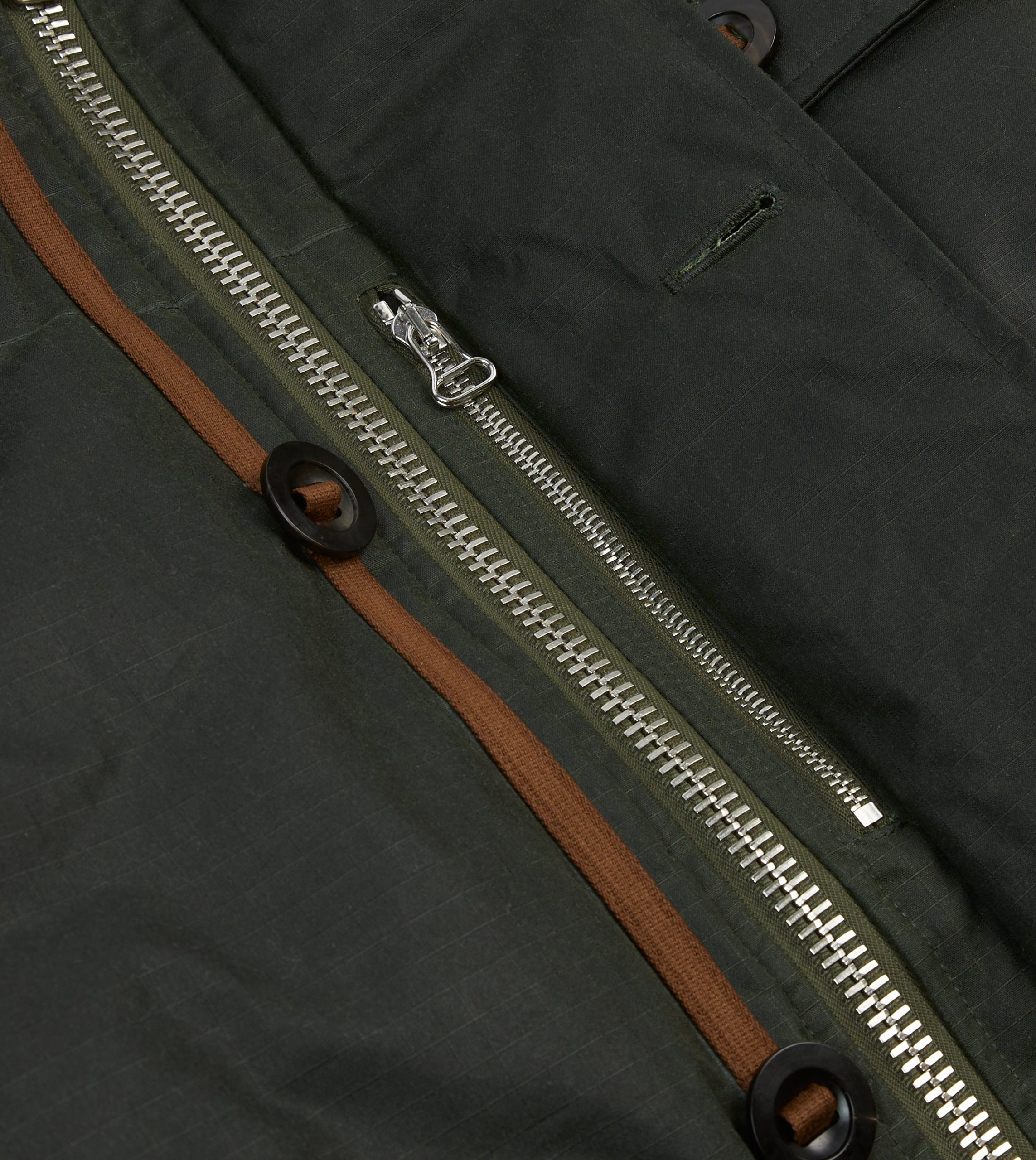 Green Waxed Cotton Expedition Parka - Image 8