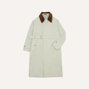 Ecru Cotton Dispatch Raincoat