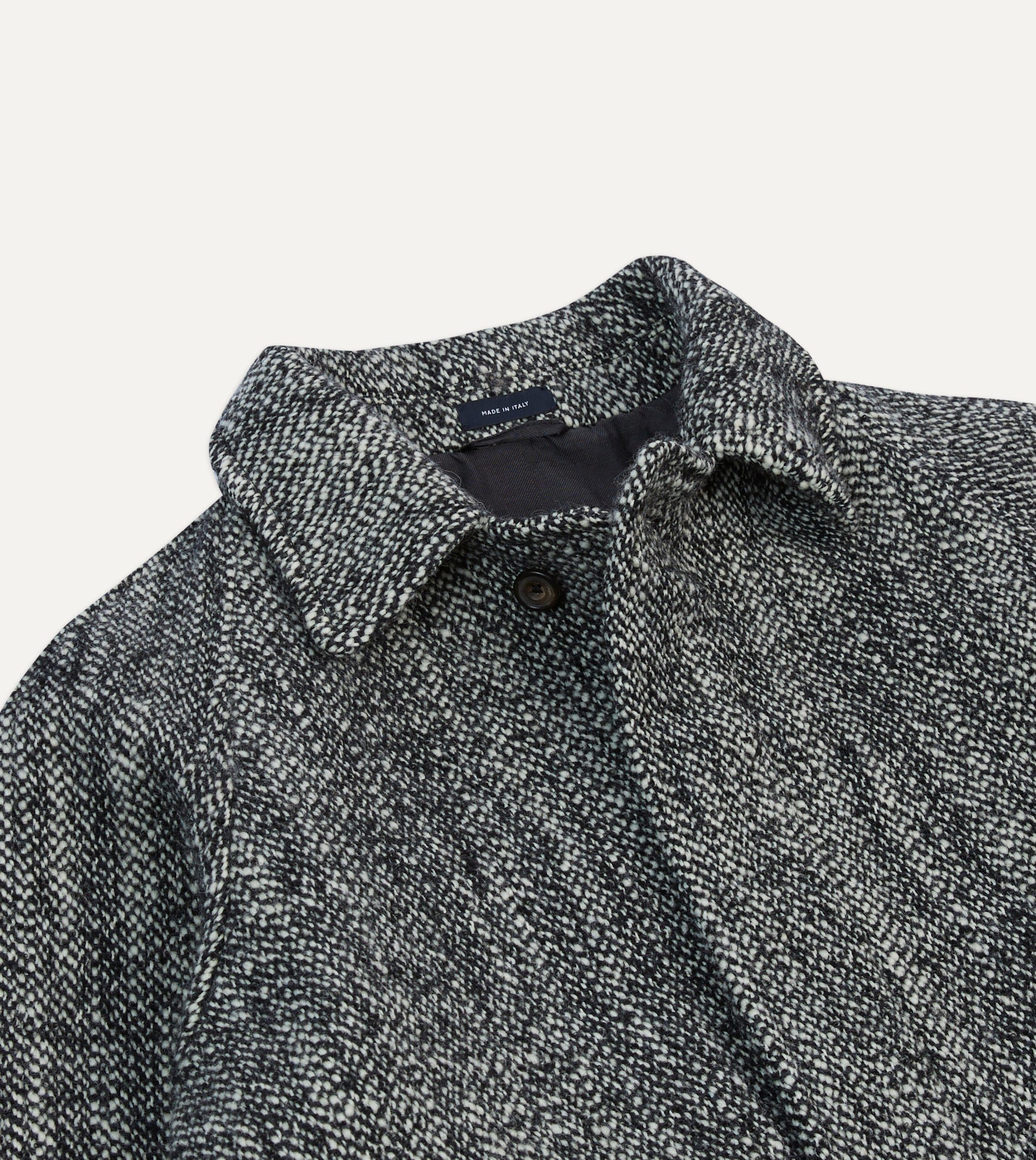 Salt and Pepper Wool Raglan Coat - Image 3