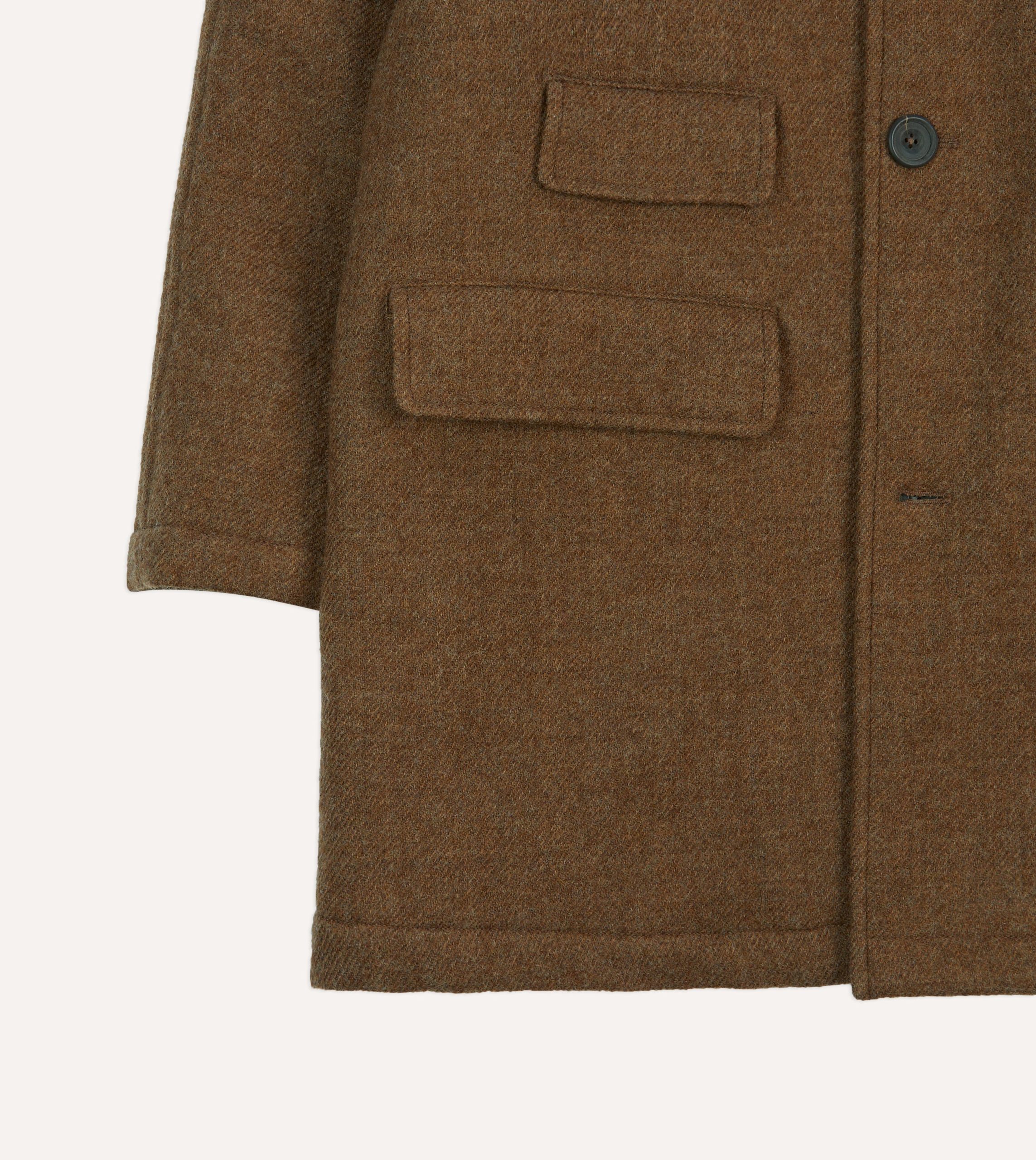 Brown Wool Car Coat - Image 5
