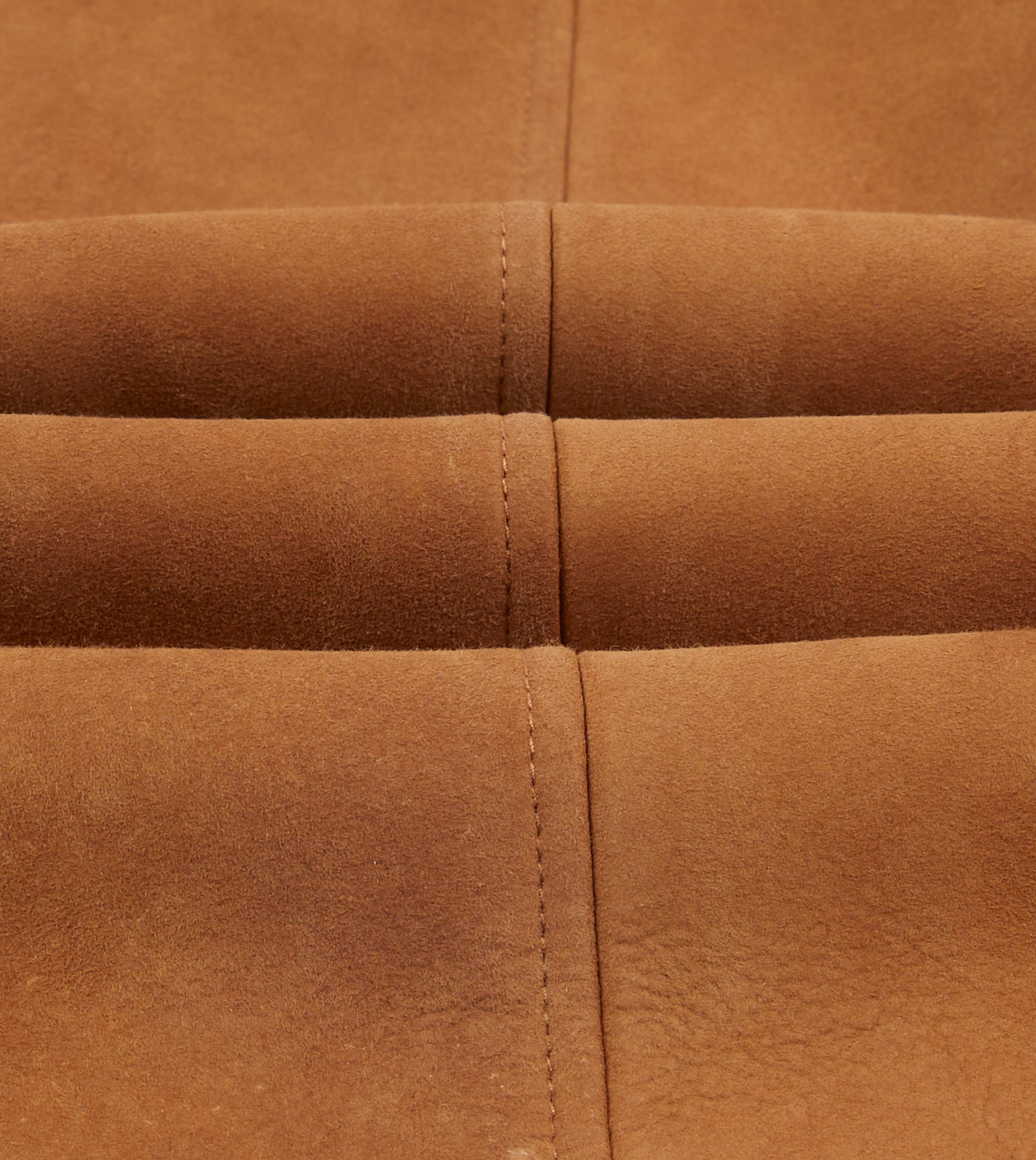 Tan Suede Shearling Vest - Image 2
