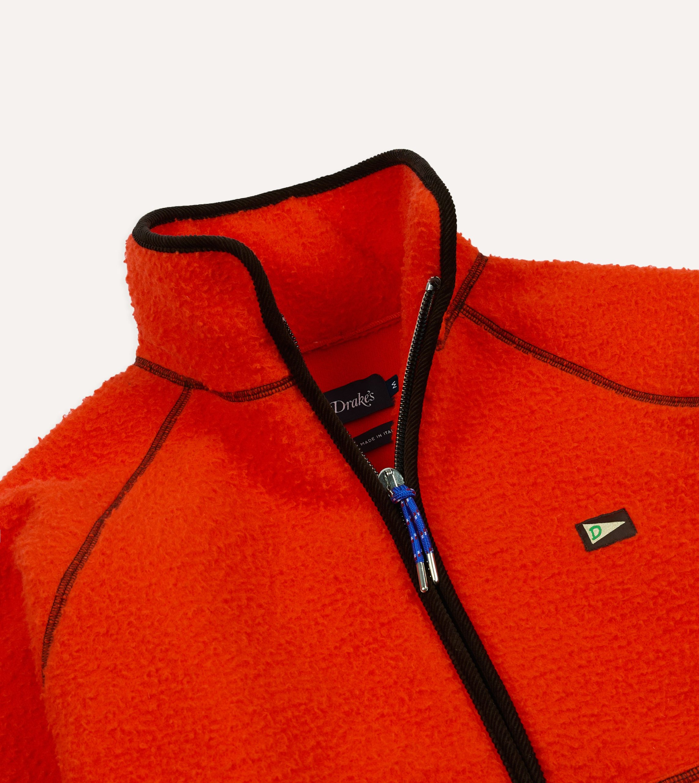 Orange Casentino Wool Half-Zip Pullover Fleece - Image 3