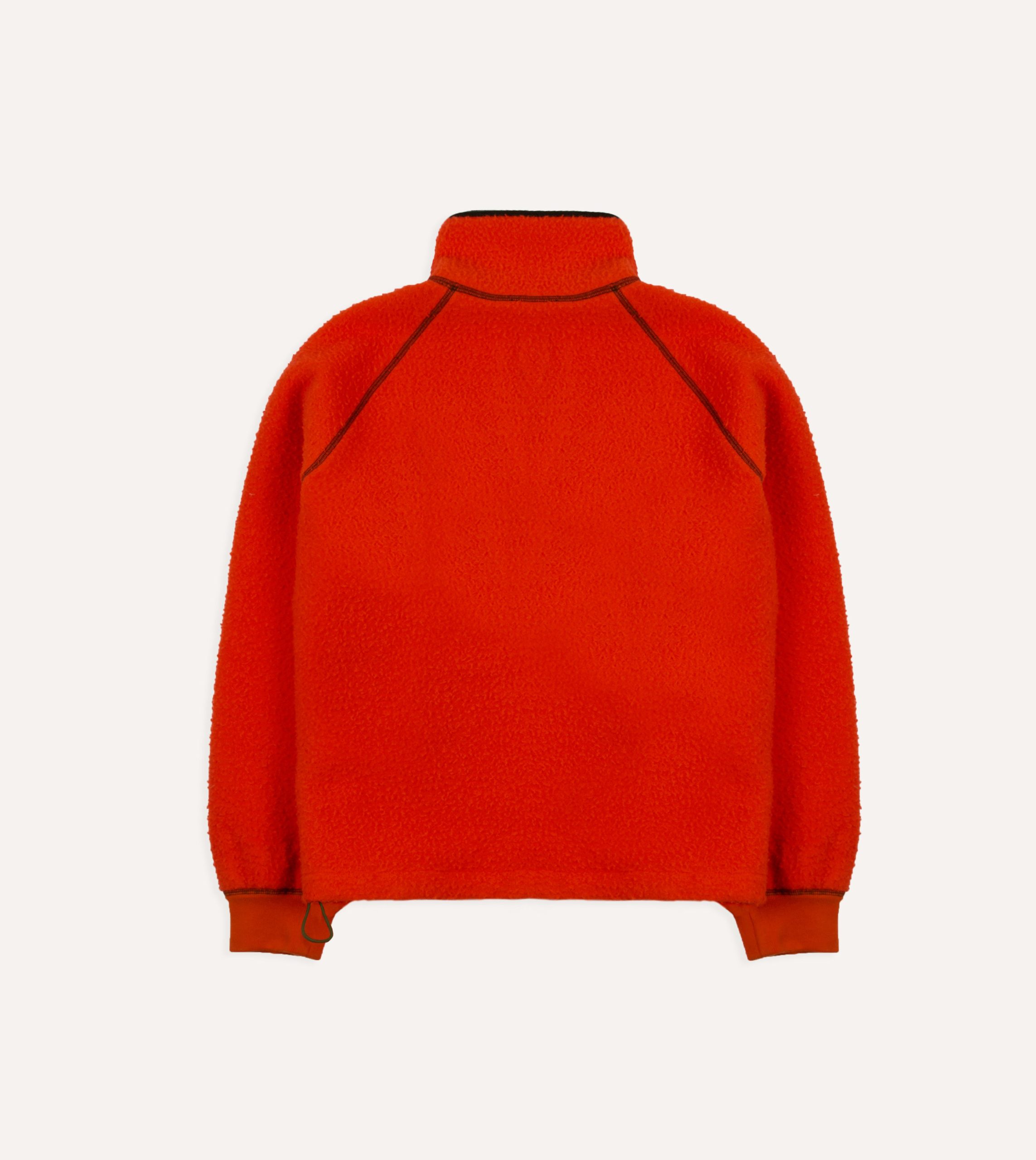 Orange Casentino Wool Half-Zip Pullover Fleece - Image 7
