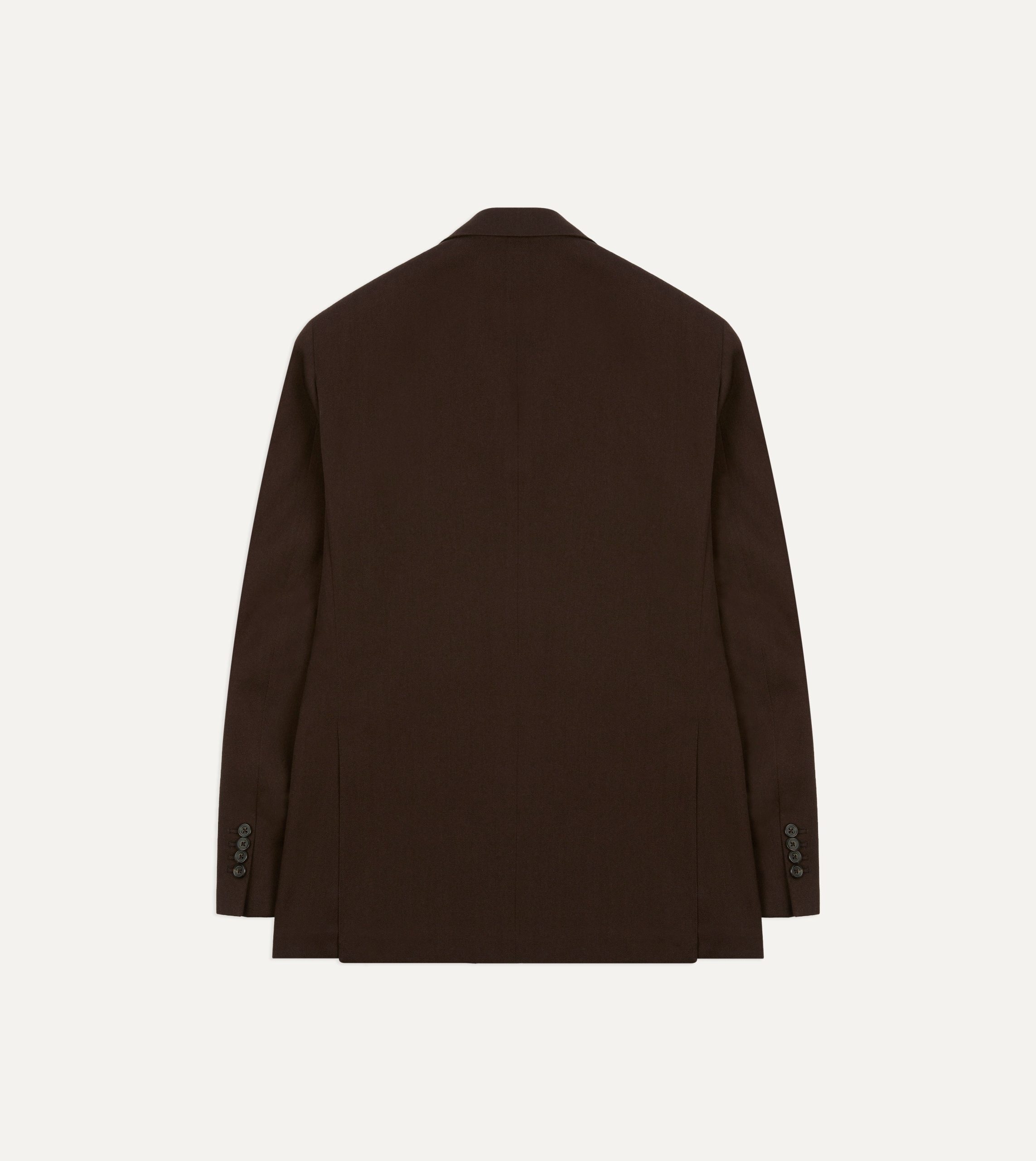 Brown Wool-Cotton Tailored Jacket - Image 8