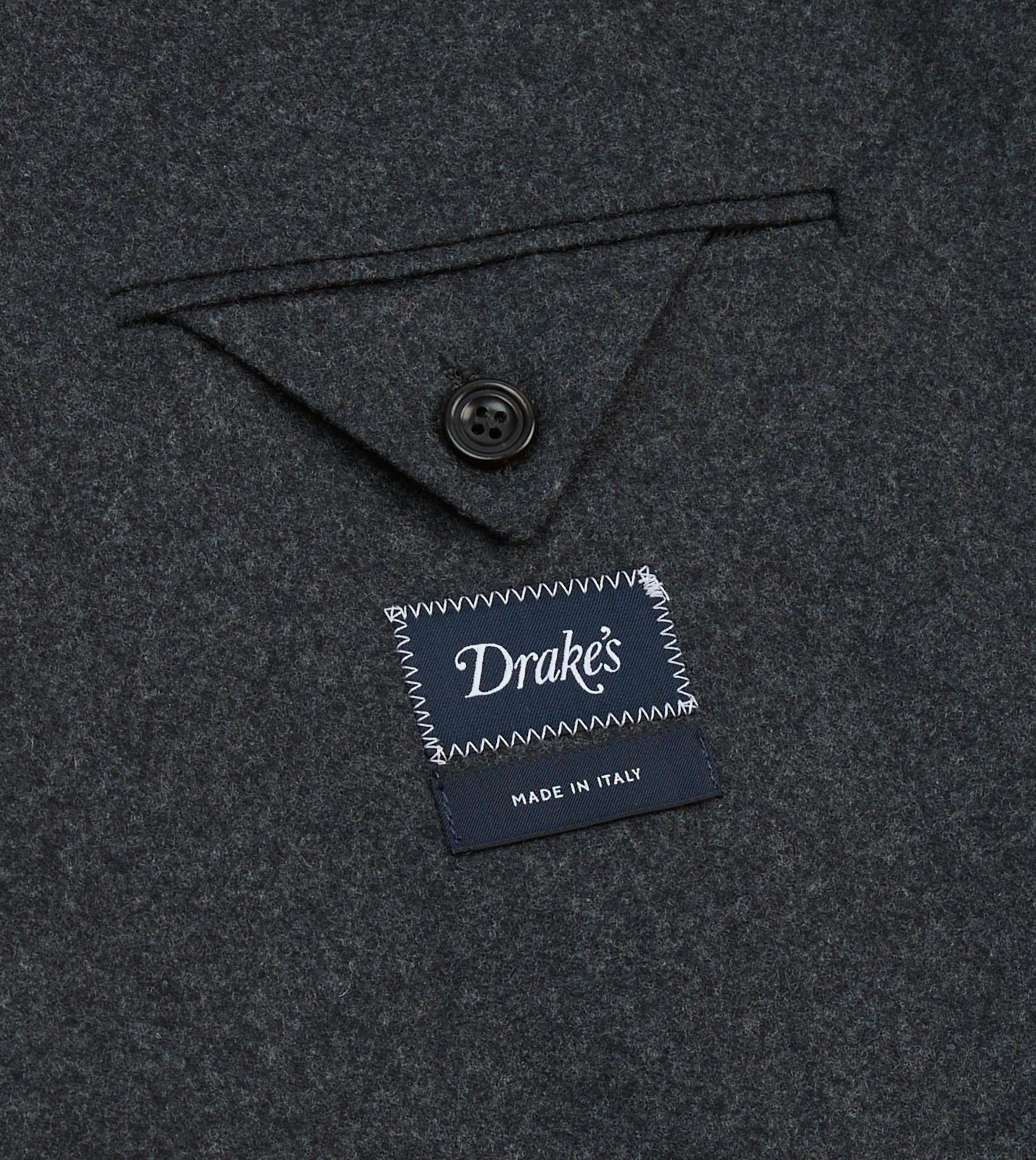 Grey Wool Flannel Tailored Jacket - Image 7