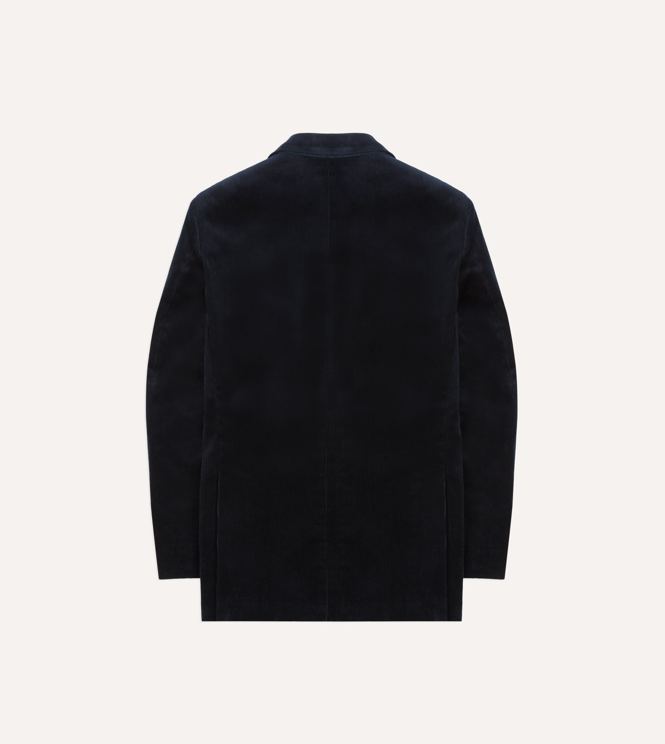 Navy Mid-Wale Cotton Corduroy Tailored Jacket - Image 8