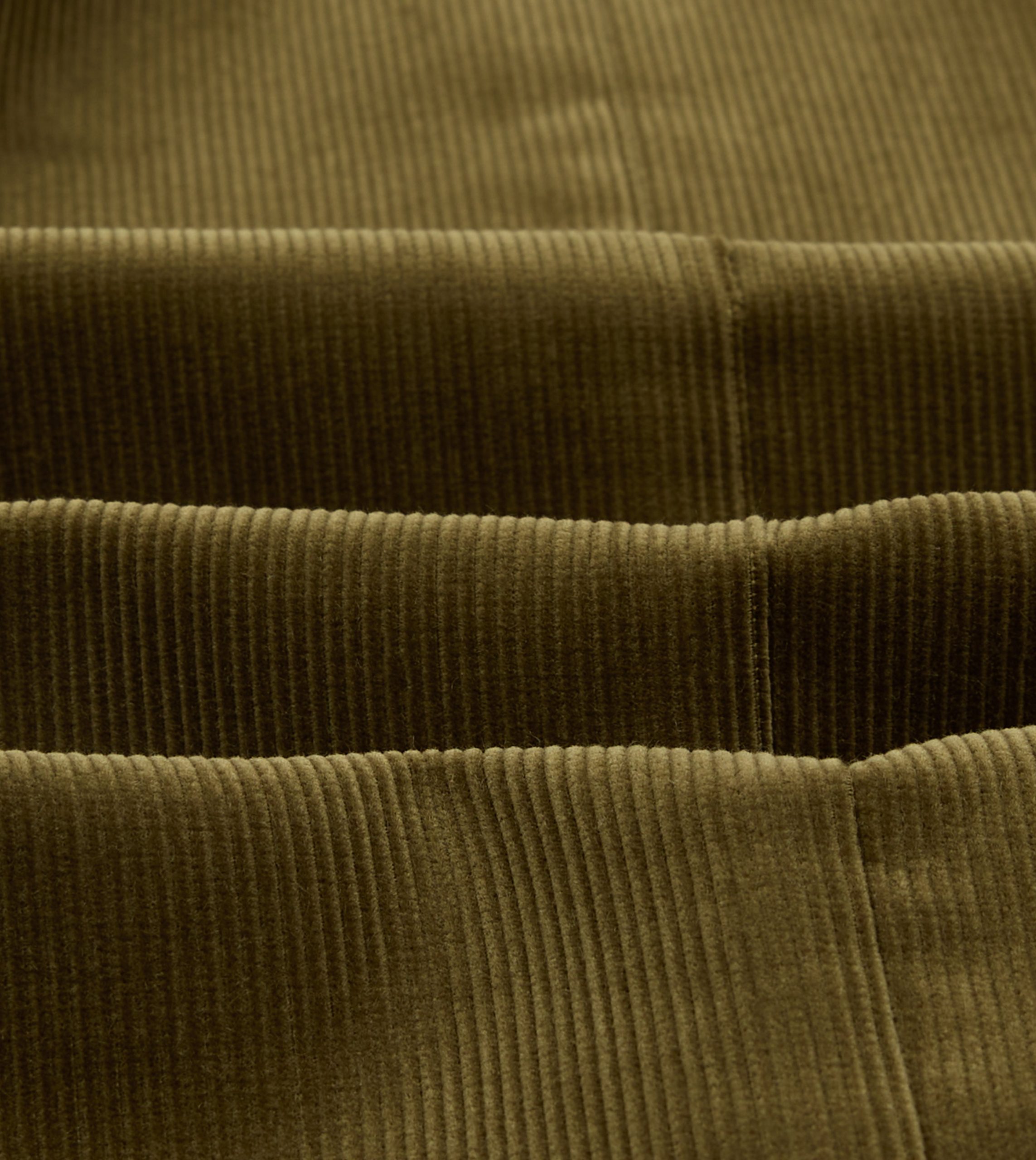 Olive Green Mid-Wale Cotton Corduroy Tailored?Jacket - Image 2