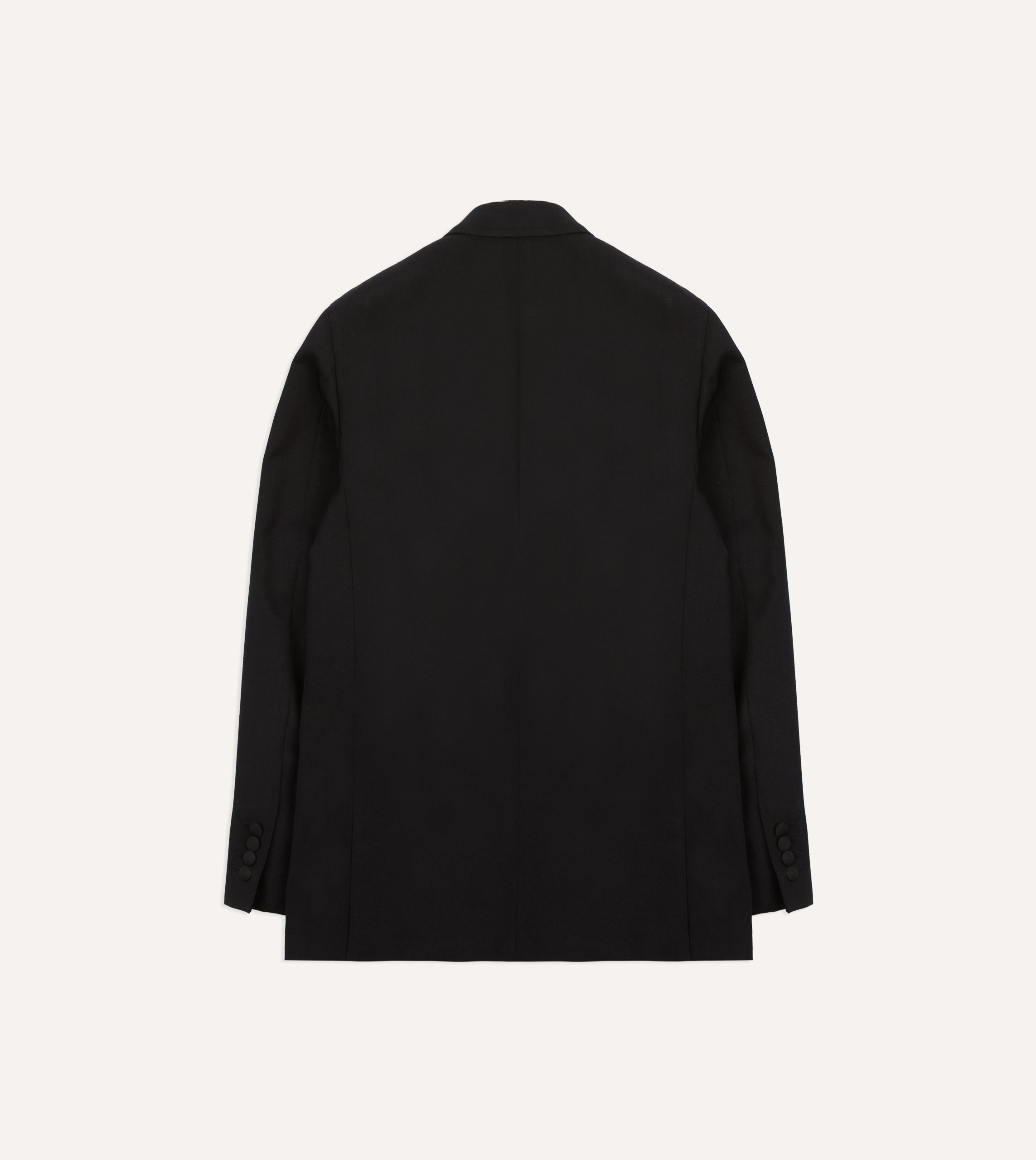 Black Barathea Wool Dinner Jacket - Image 8