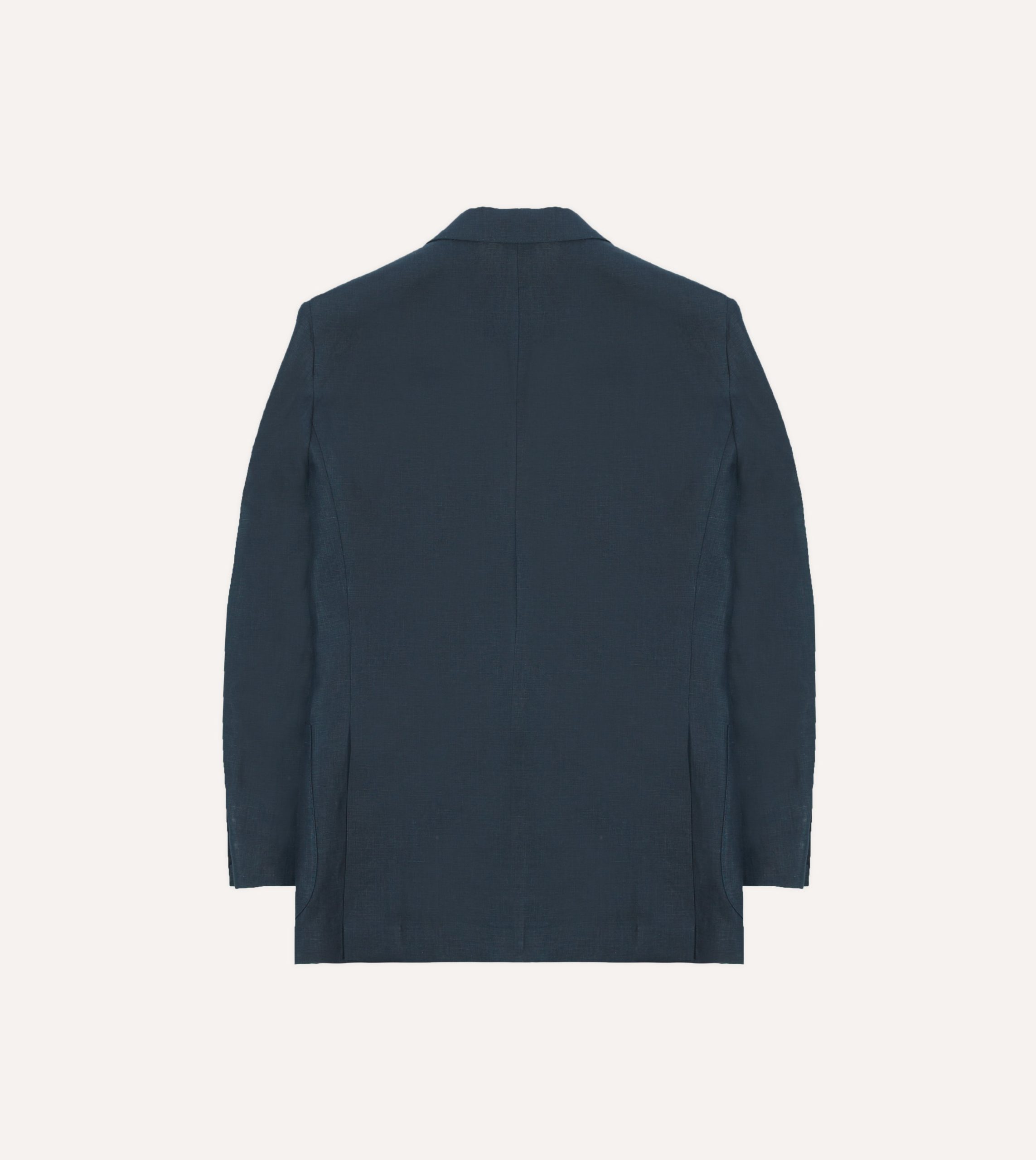 Navy Irish Linen Tailored Jacket - Image 7