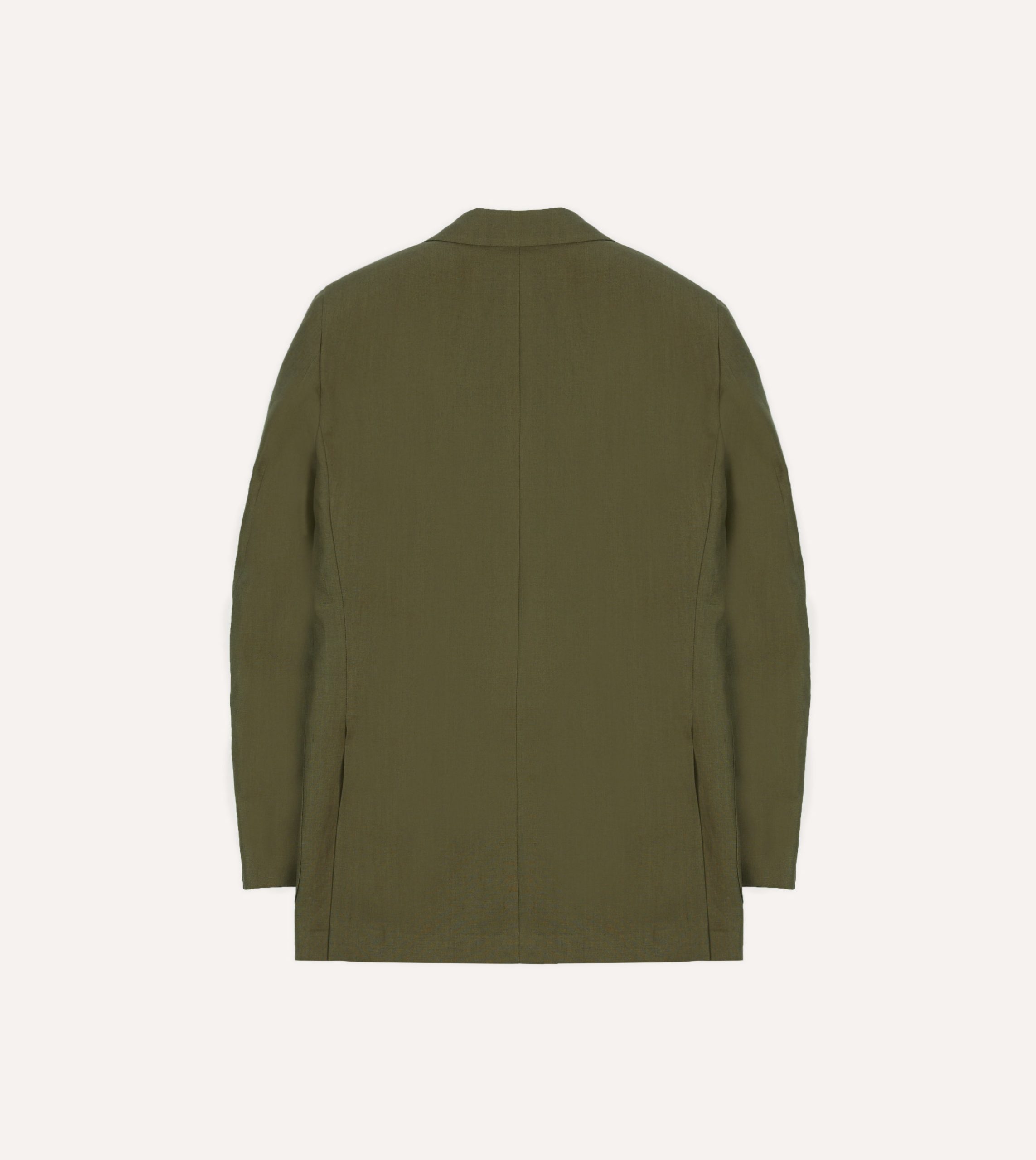 Olive Irish Linen Tailored Jacket - Image 7