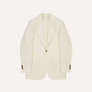 Ecru Irish Linen Tailored Jacket