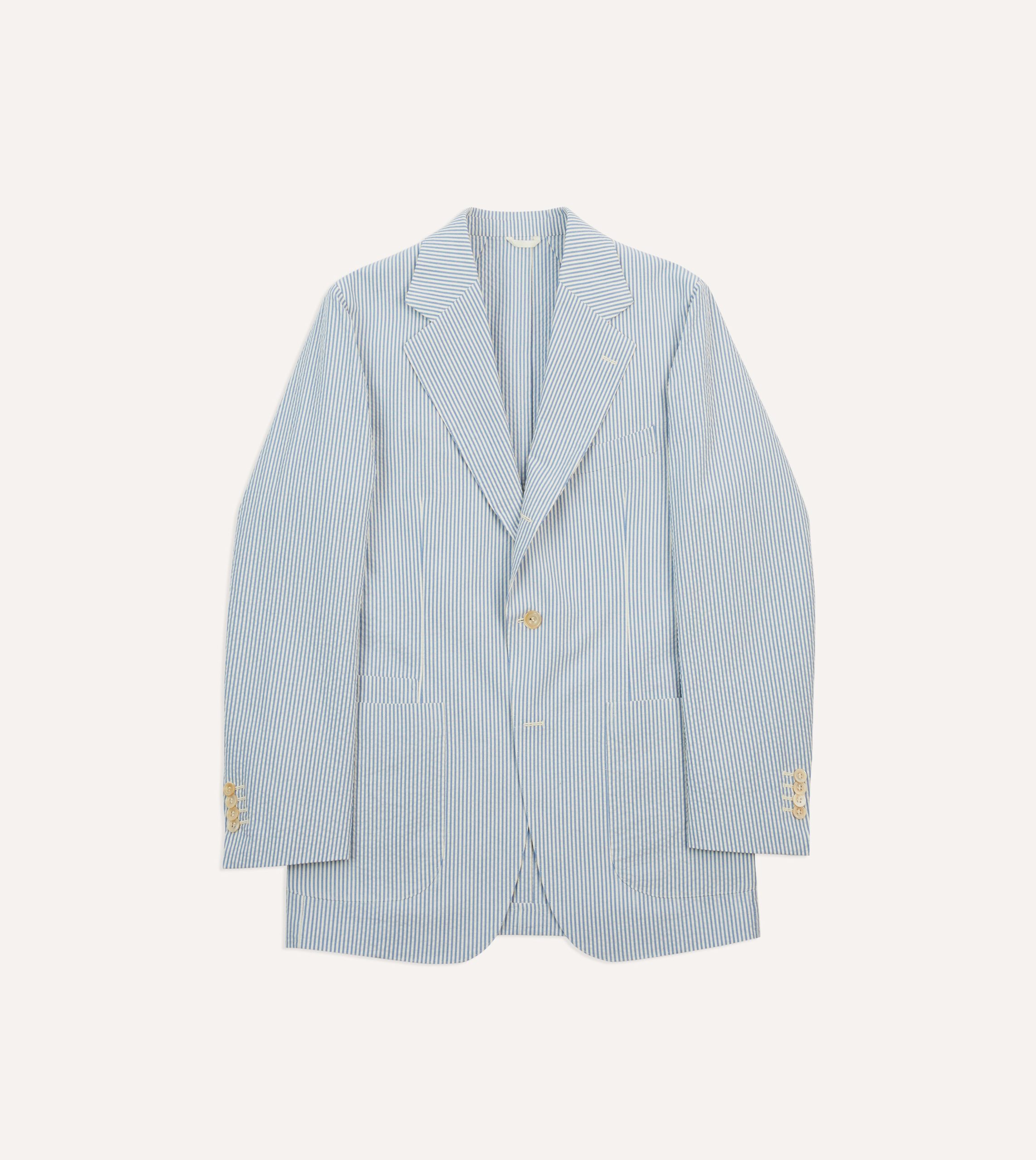Seersucker Cotton Tailored Jacket