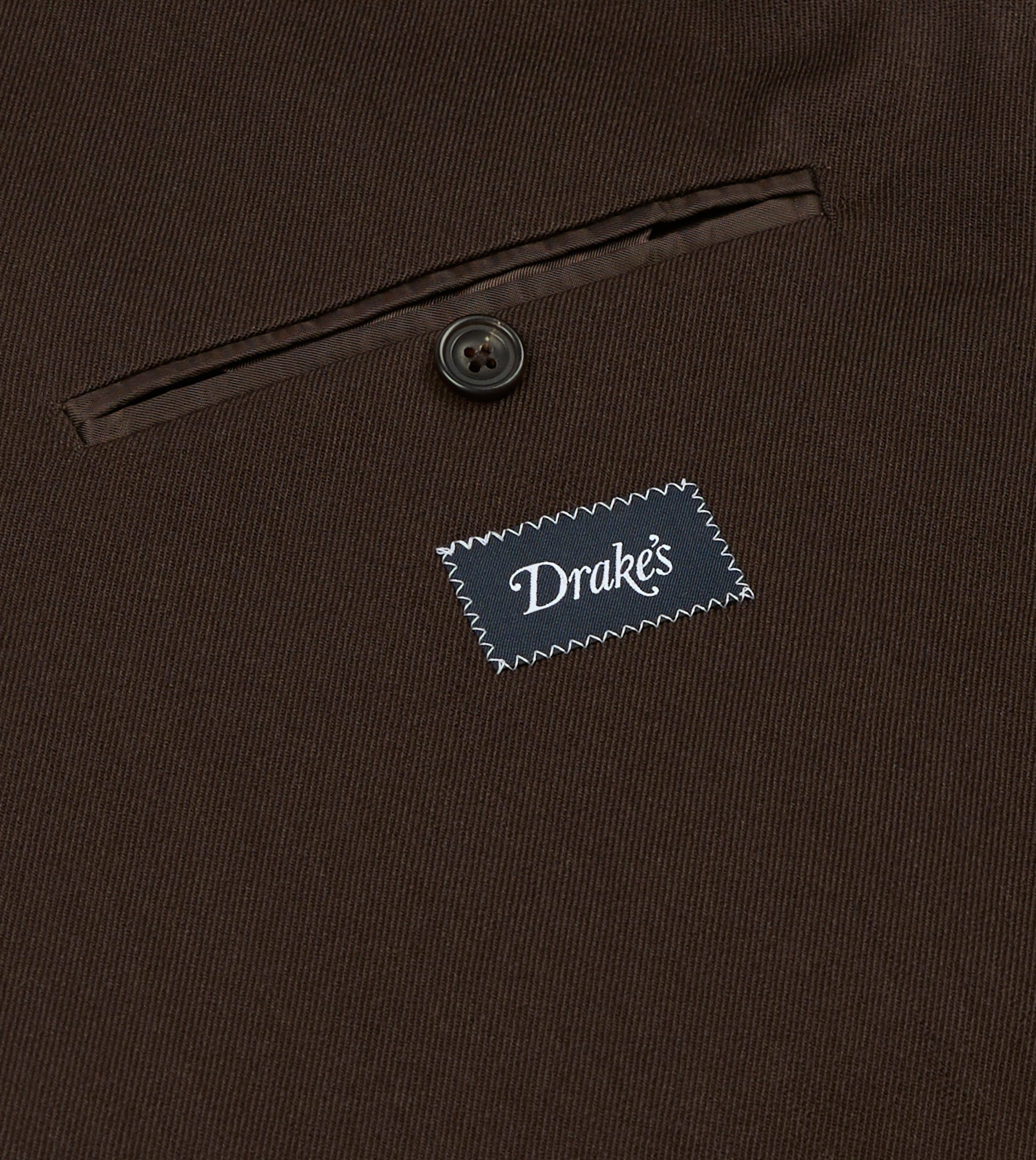 Brown Wool-Cotton Tailored Jacket - Image 7