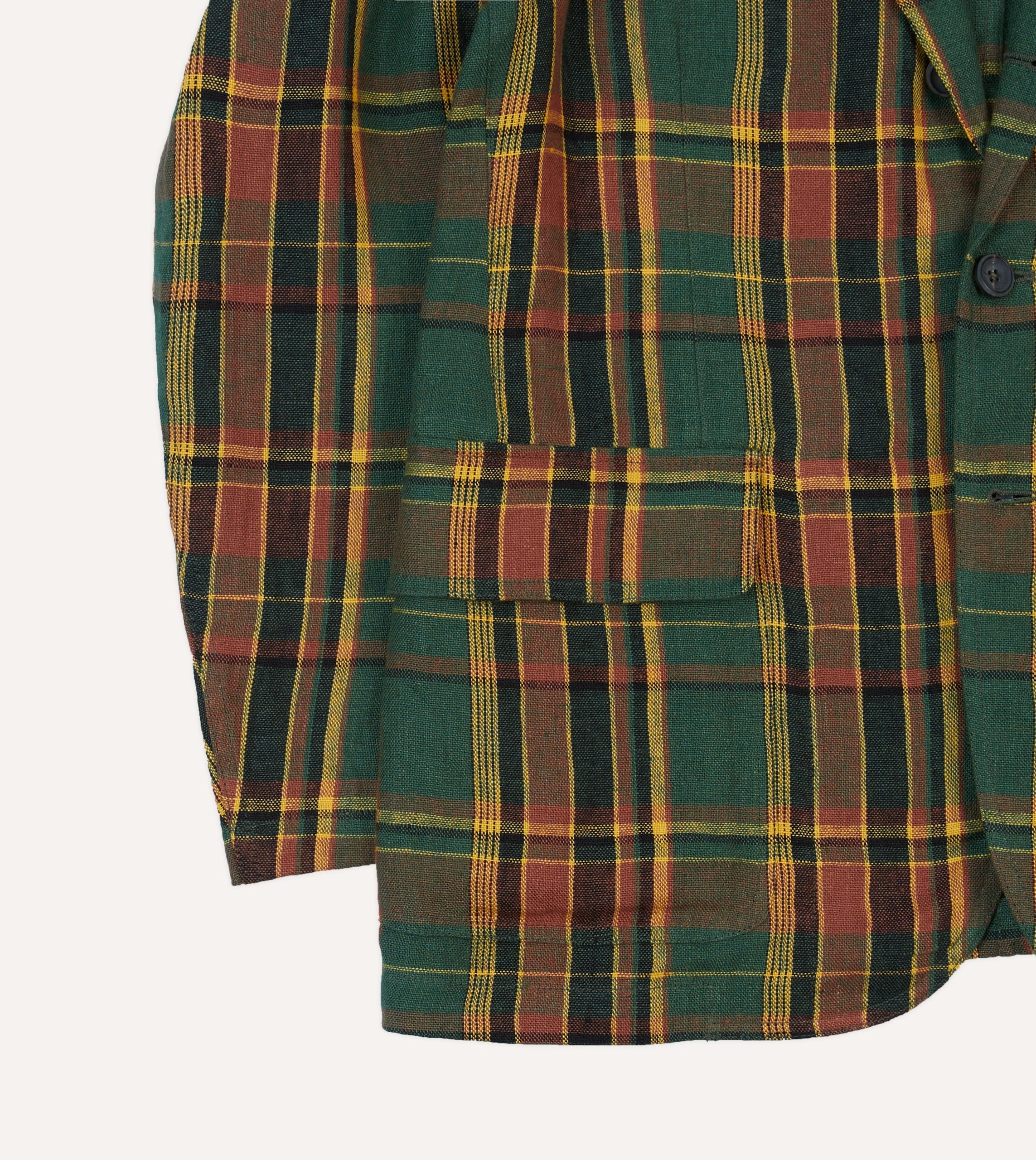 Green Linen Madras Check Games Blazer Mk. I - Image 6
