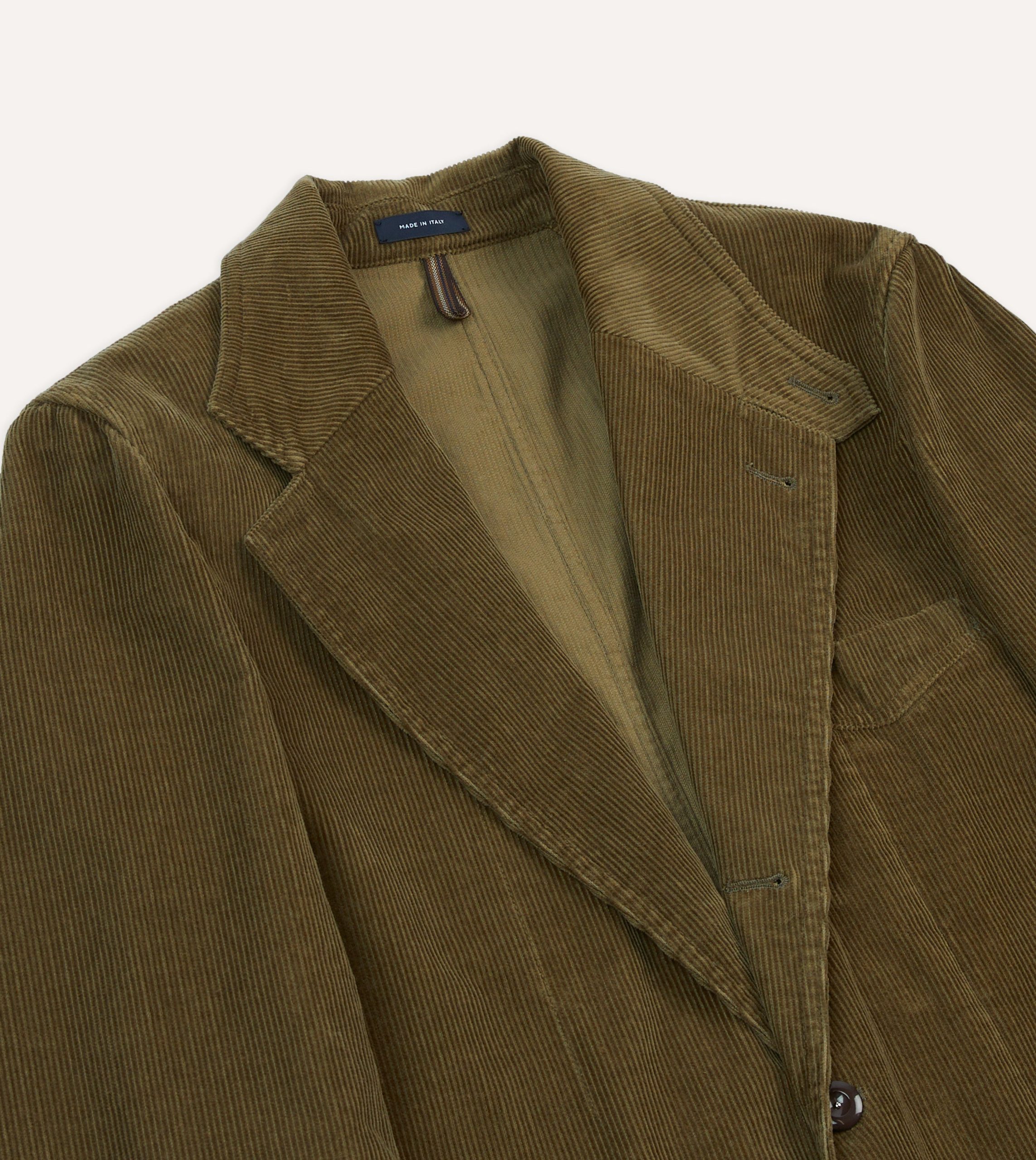 Olive Cotton Corduroy Field Games Blazer - Image 3
