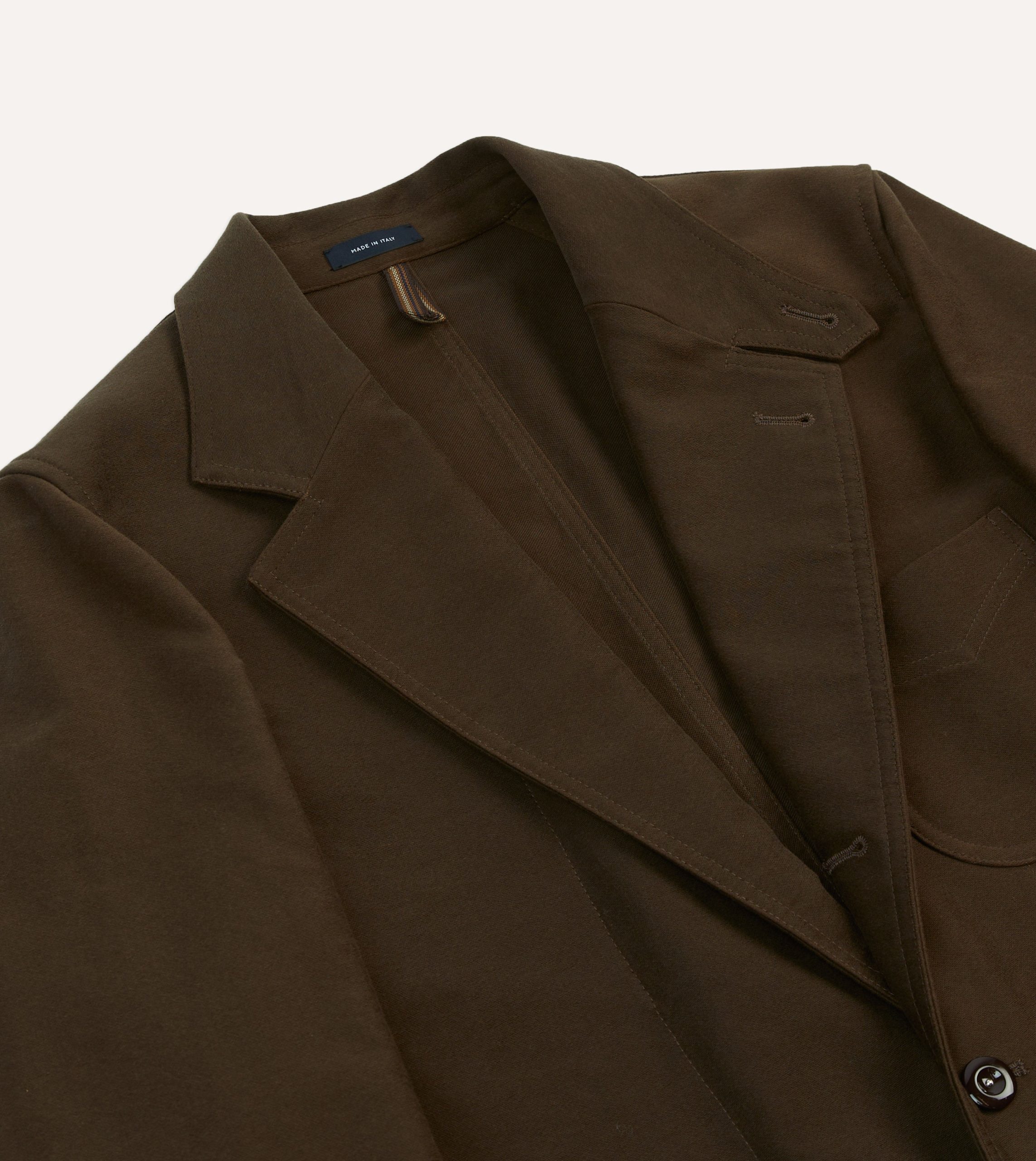 Brown Cotton Twill Western Games Blazer - Image 3