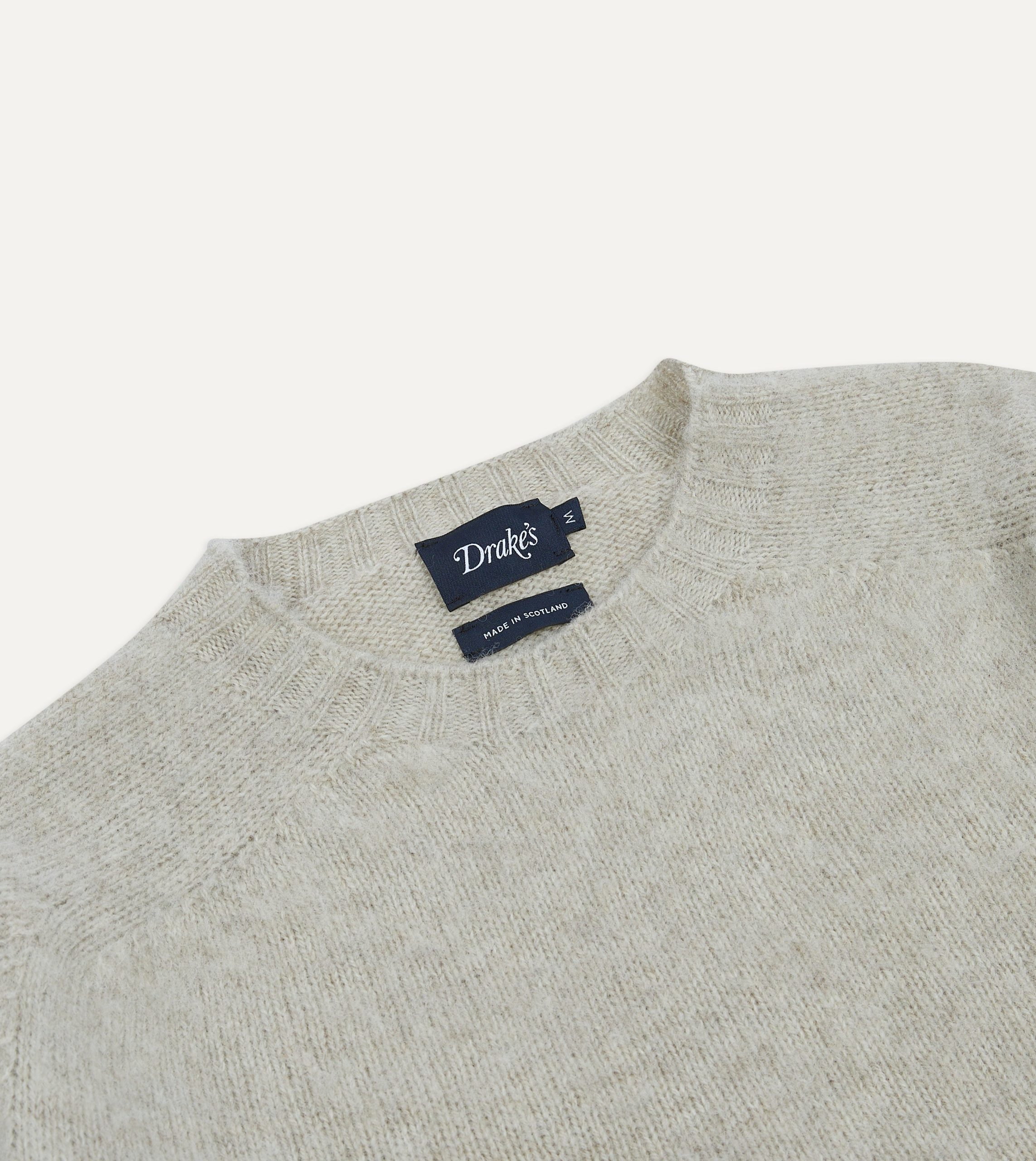 Stone Brushed Shetland Crew Neck Jumper - Image 3