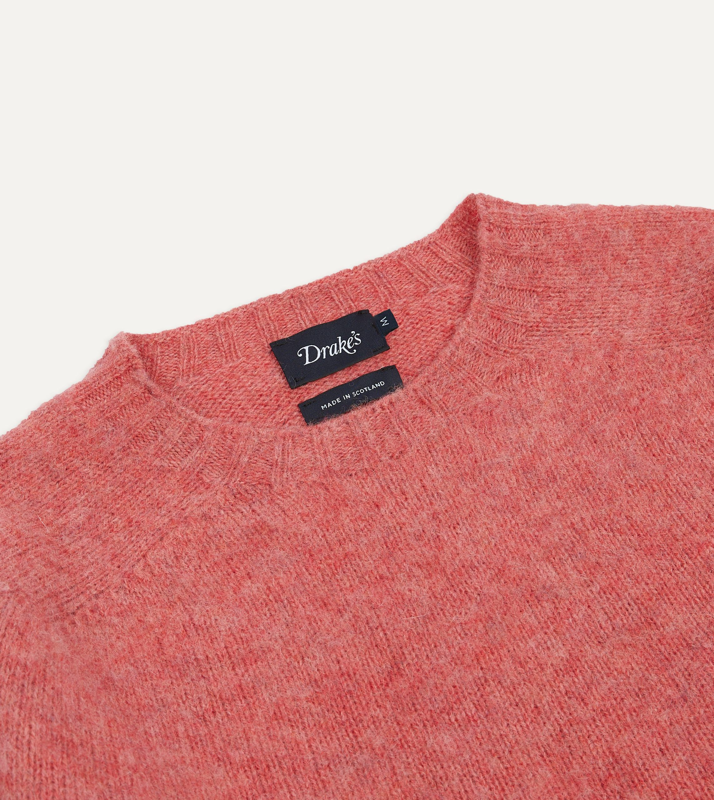 Pink Brushed Shetland Crew Neck Jumper - Image 3