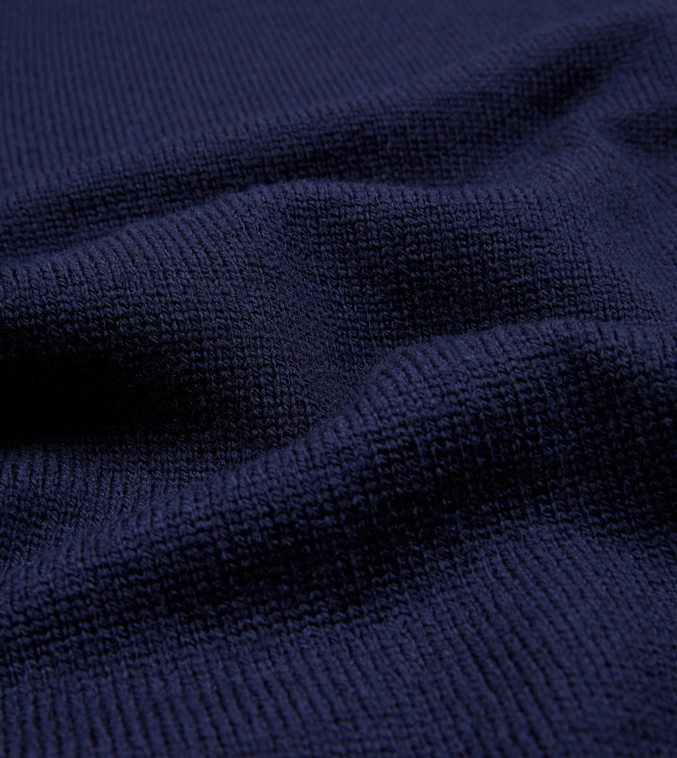 Navy Merino Crew Neck Jumper - Image 2