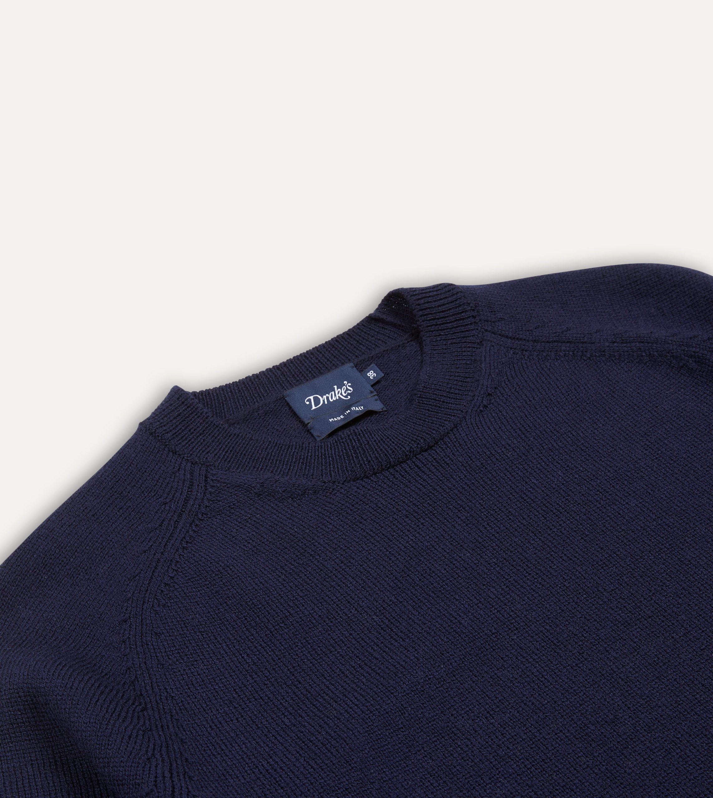 Navy Merino Crew Neck Jumper - Image 3