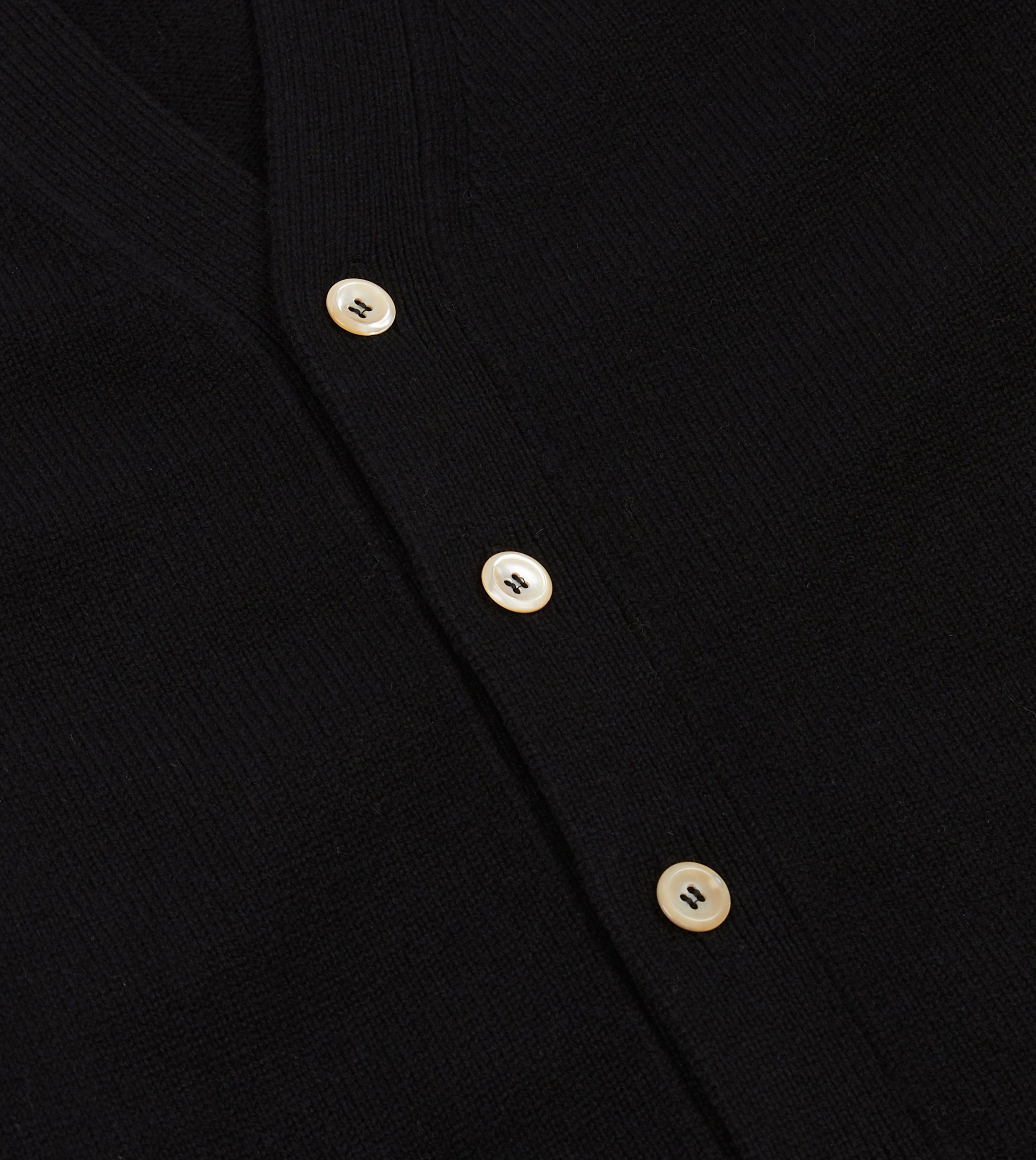 Black Lambswool 6 Button Cardigan - Image 4