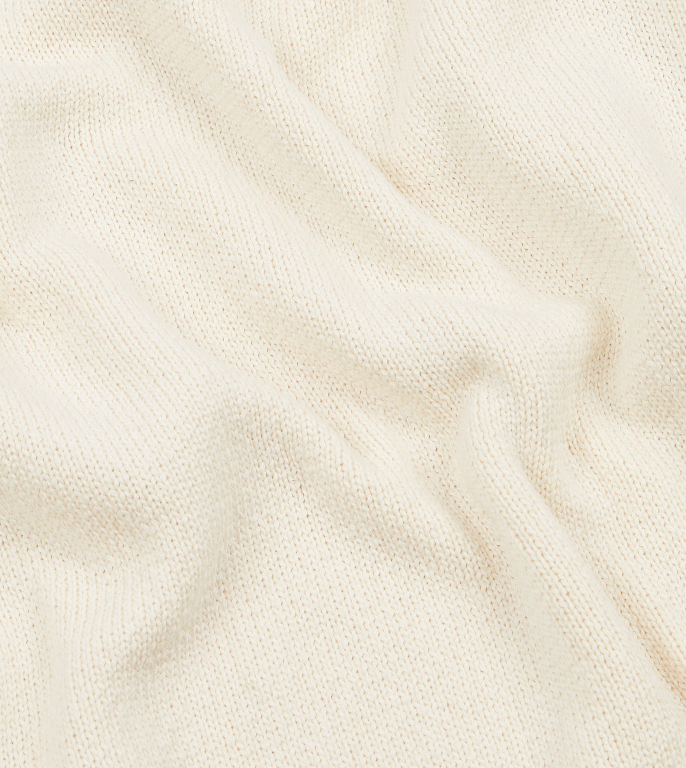 Ecru Cotton Mock Neck Jumper - Image 2