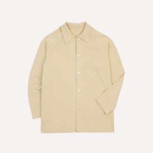 Sand Cotton Button-Through Knit