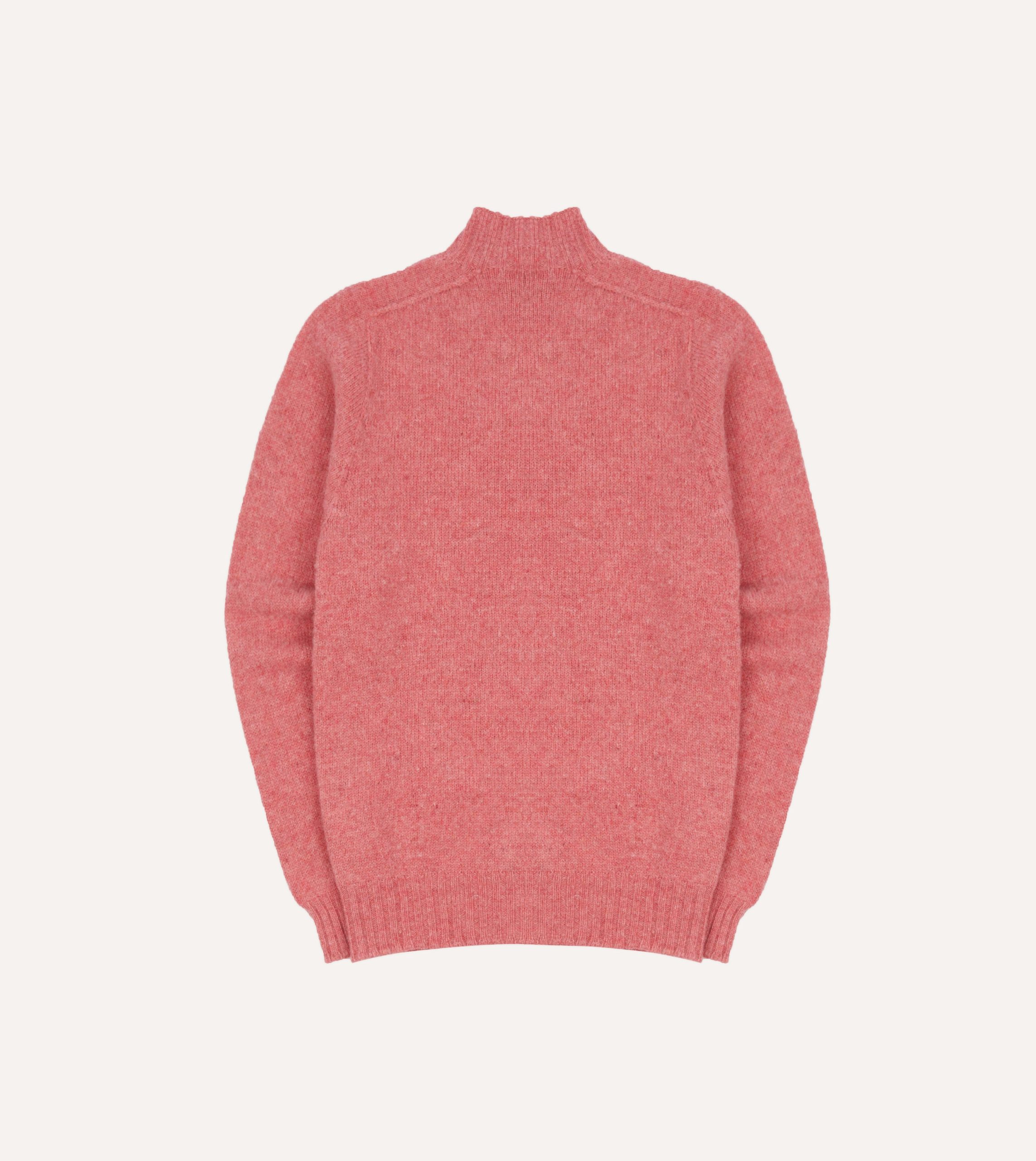 Pink Brushed Shetland Mock Neck Jumper - Image 6