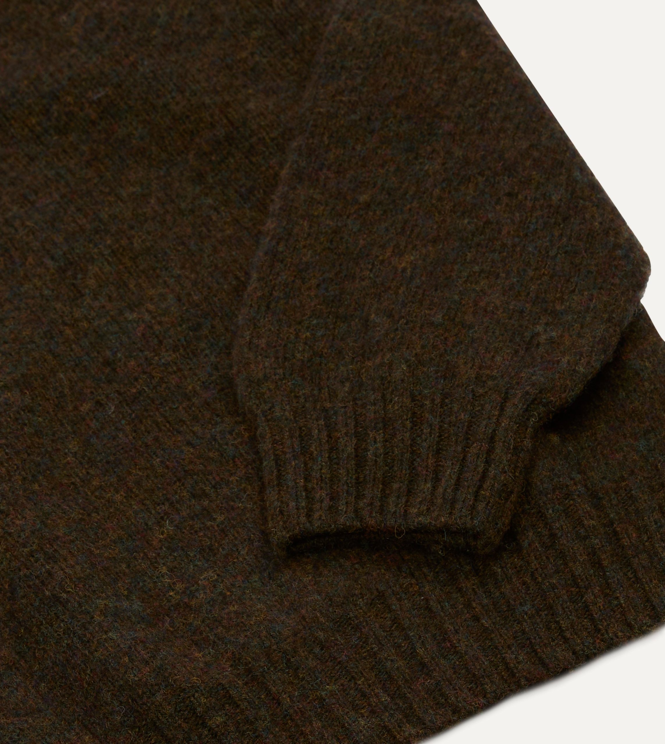 Brown Brushed Shetland Mock Neck Jumper - Image 4