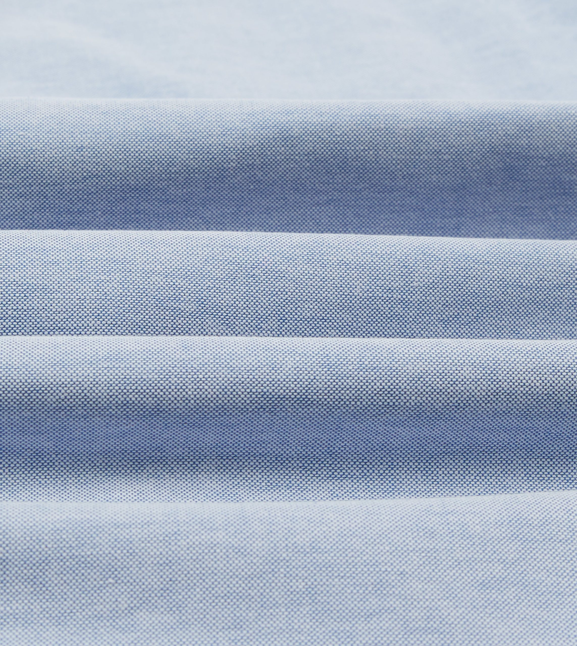 Mid-Blue Cotton Oxford Cloth Button-Down Shirt - Image 2