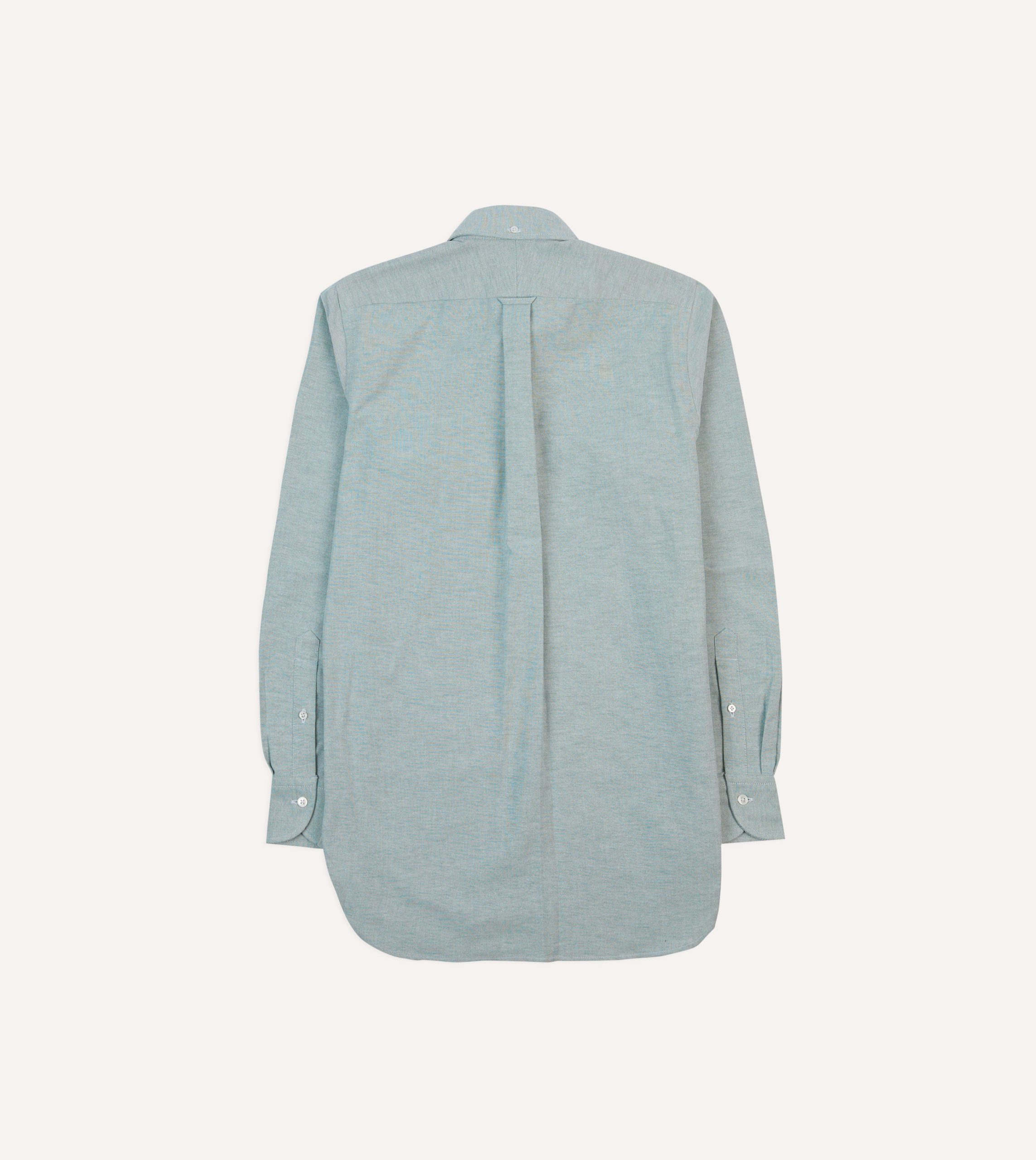 Green Cotton Oxford Cloth Button-Down Shirt - Image 6